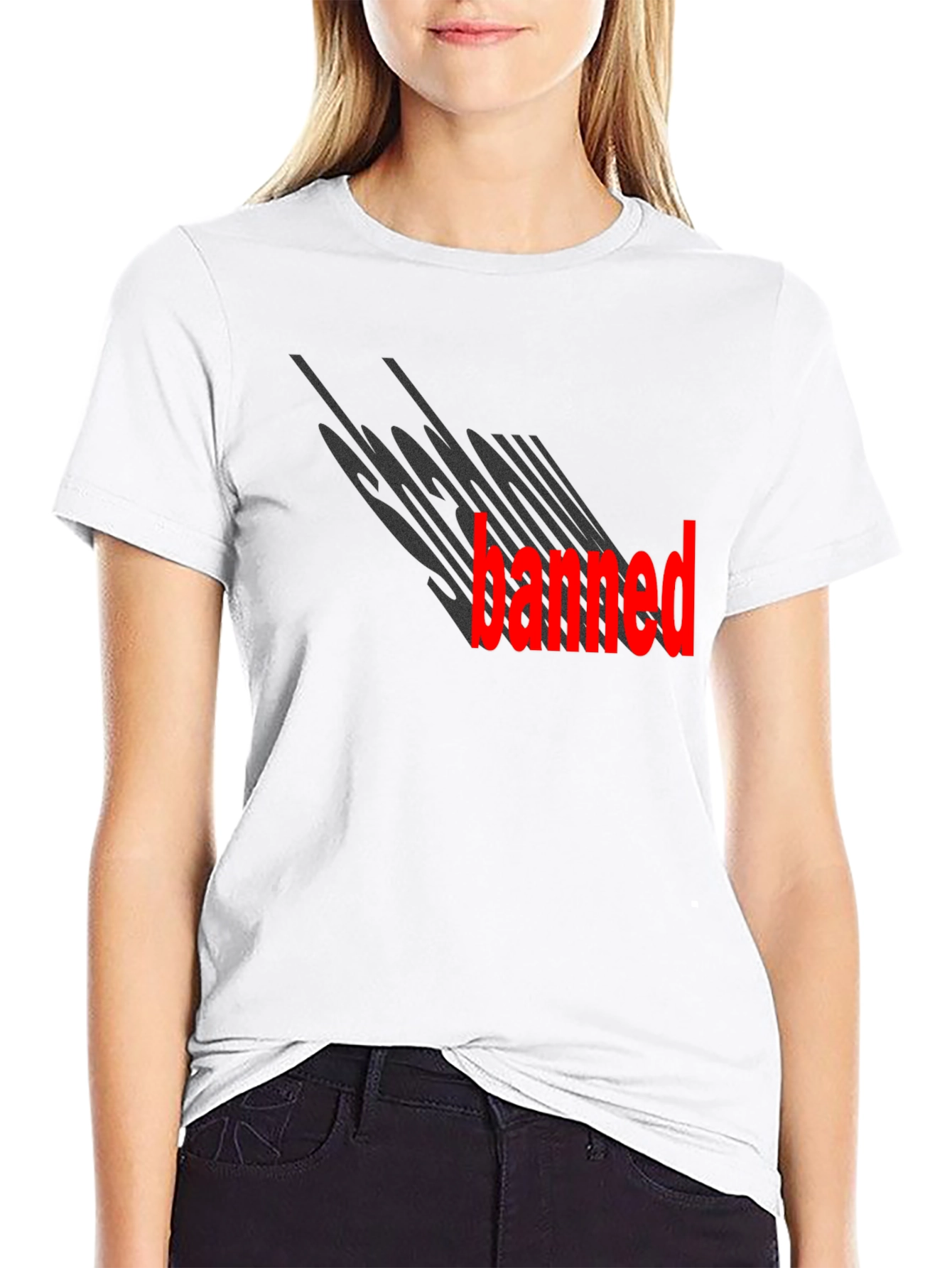 Socially Banned Black Graphic Tee