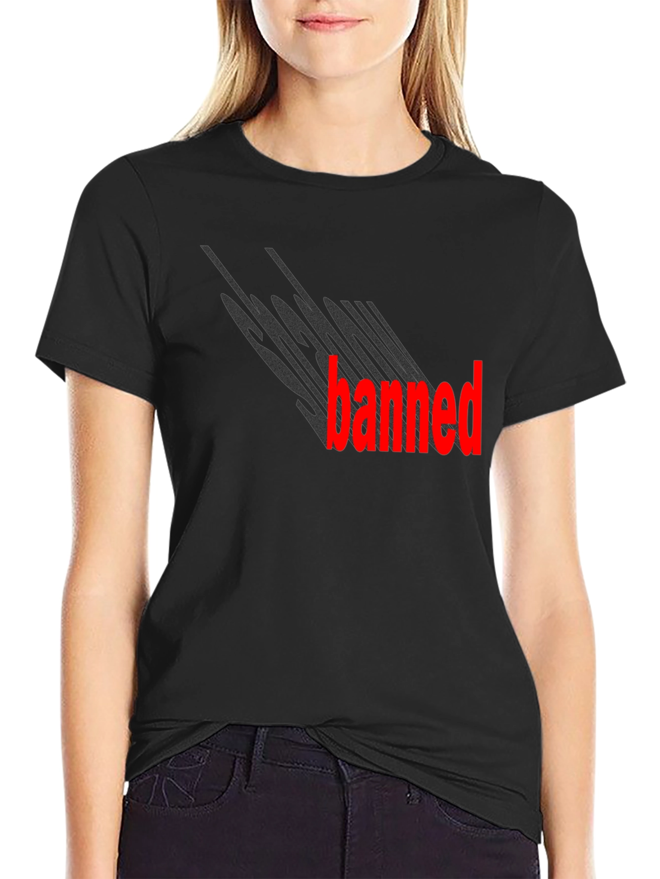 Socially Banned Black Graphic Tee