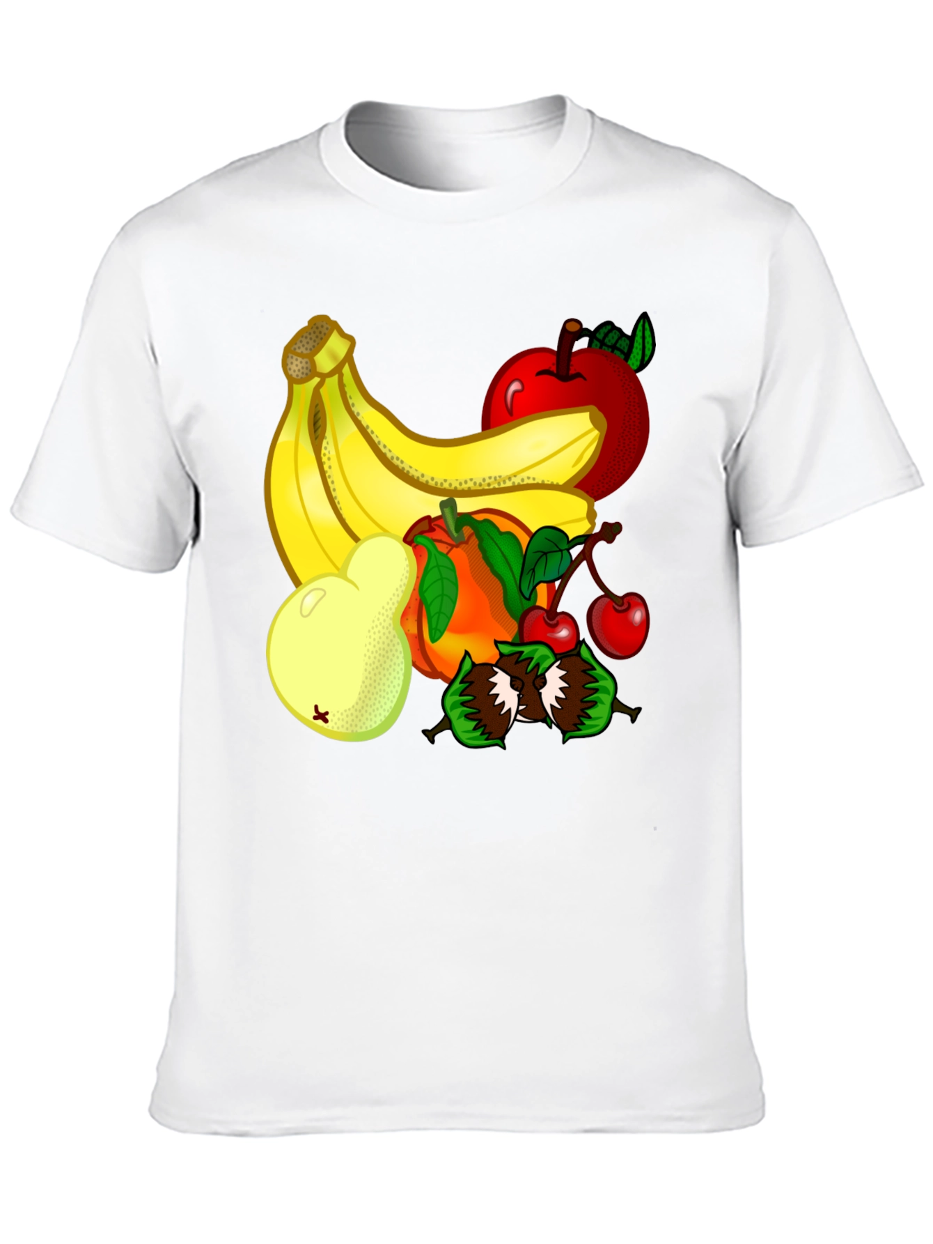 Fruit Design Black T-Shirt
