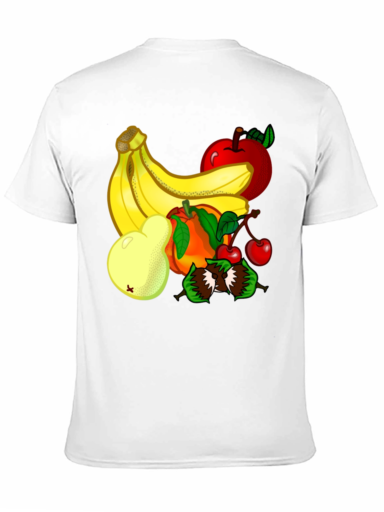 Fruit Design Black T-Shirt
