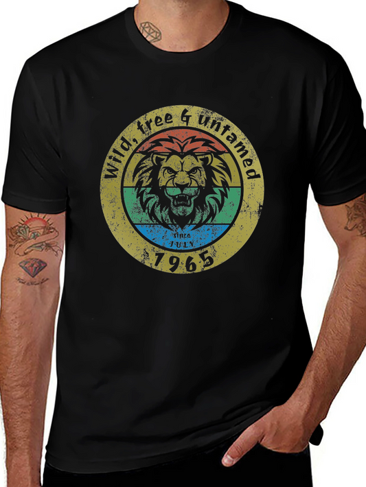 Wild Free & Untamed Lion Graphic Tee - 1965