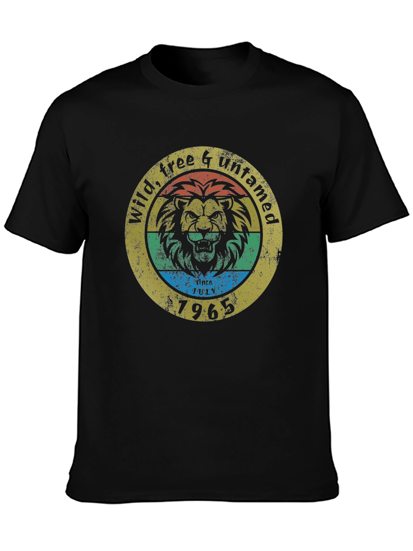 Wild Free & Untamed Lion Graphic Tee - 1965