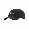 Ventile Fabric 5 Panel Camp Cap, Black Water-Resistant Street Hat Adjustable Strap