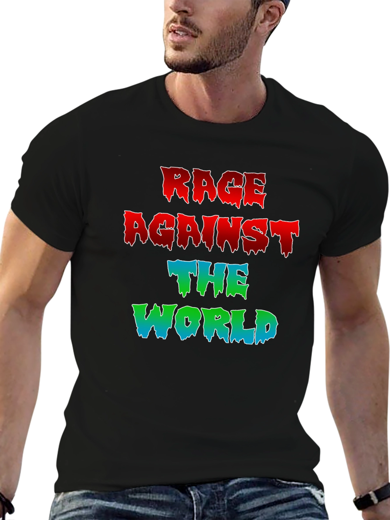 Rage Against The World Graphic Tee - Black