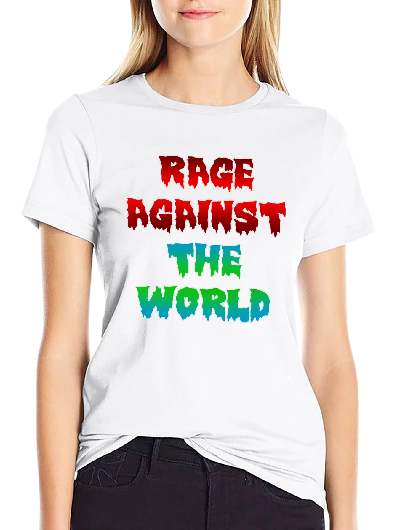 Rage Against The World Graphic Tee - Black