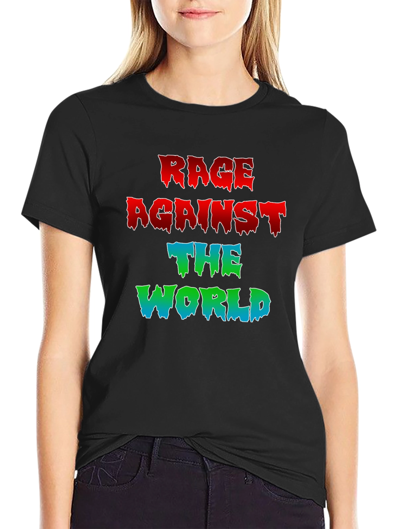 Rage Against The World Graphic Tee - Black