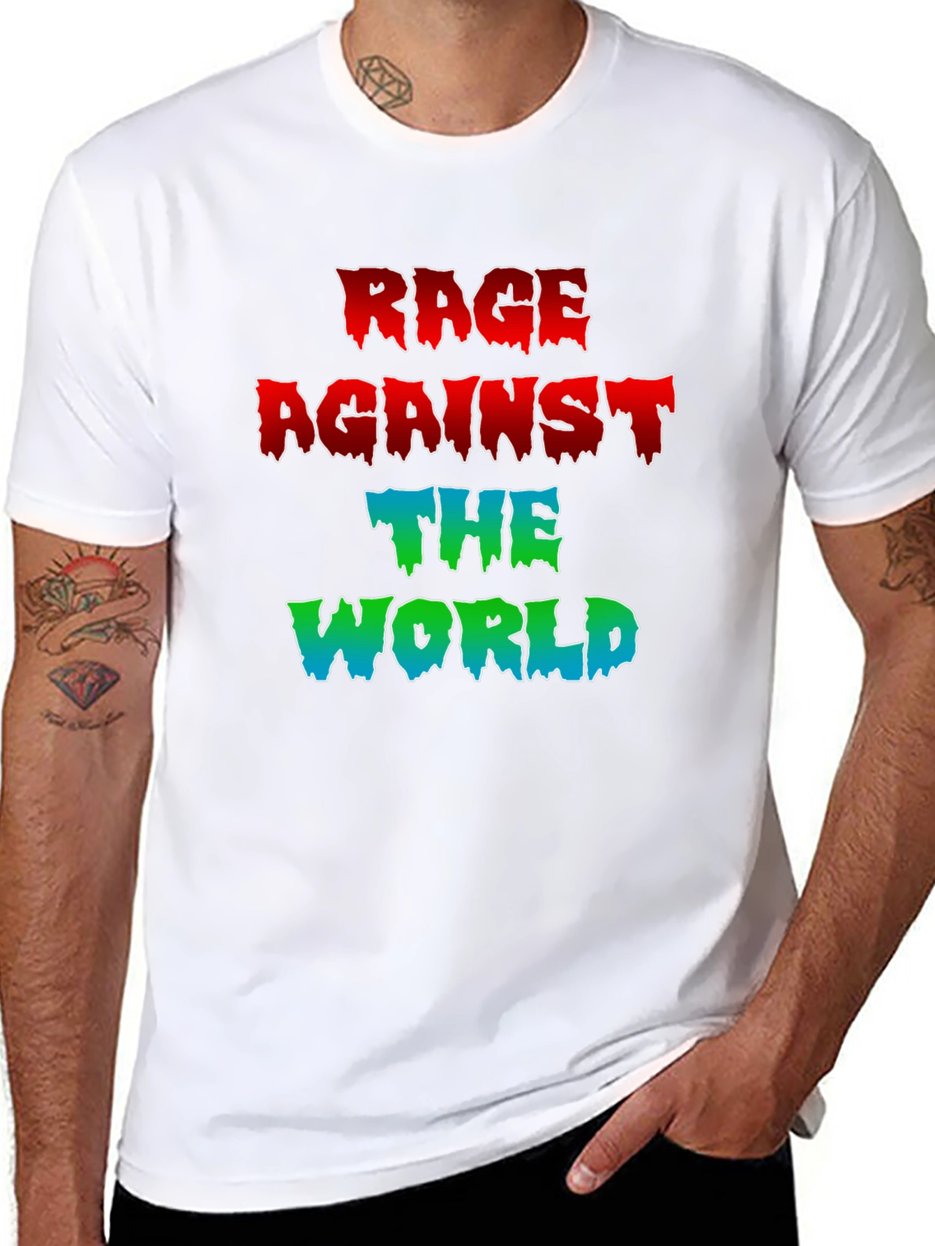 Rage Against The World Graphic Tee - Black