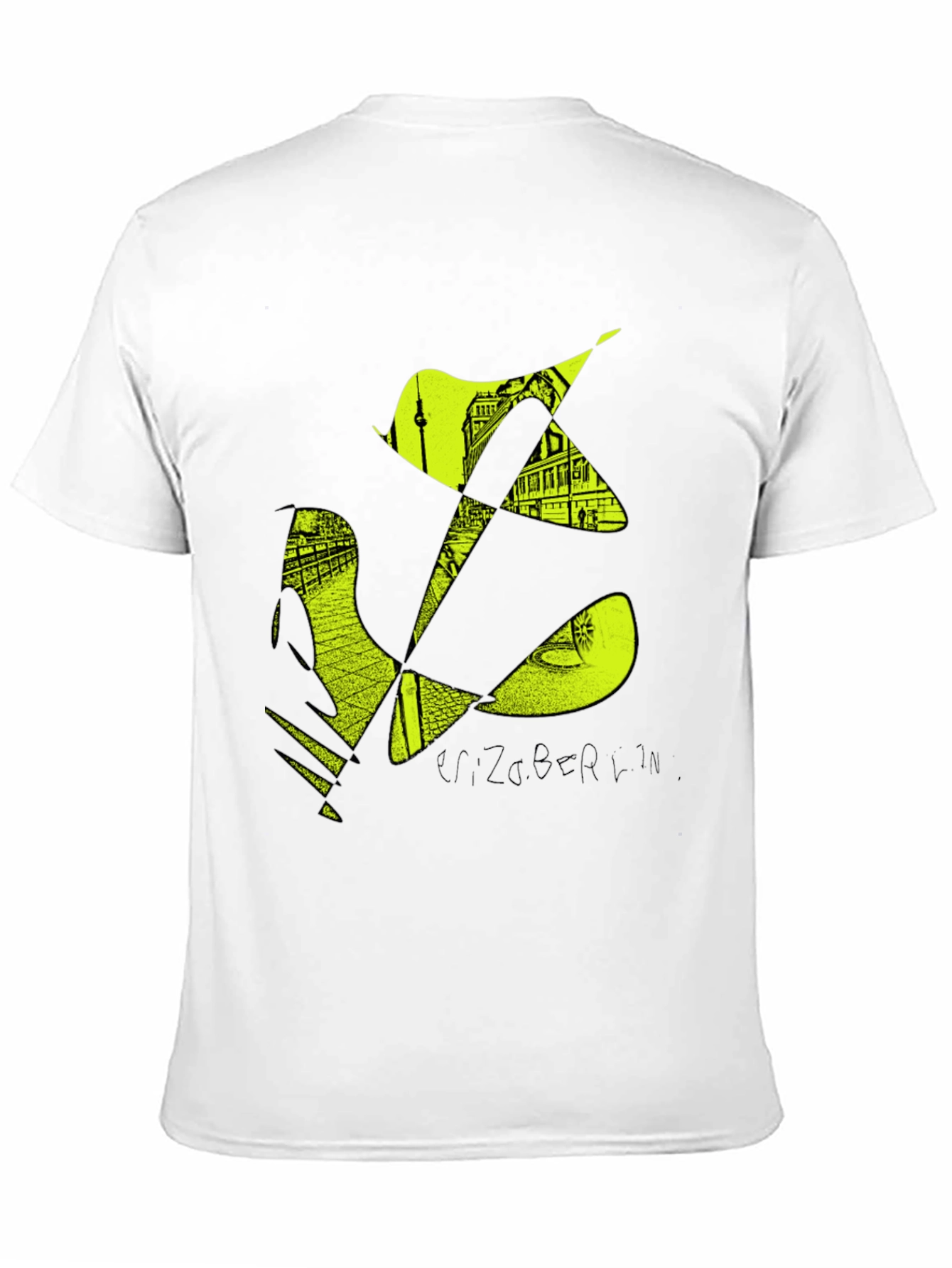 Stylish Mens Black T-Shirt with Berlin Graphic Design