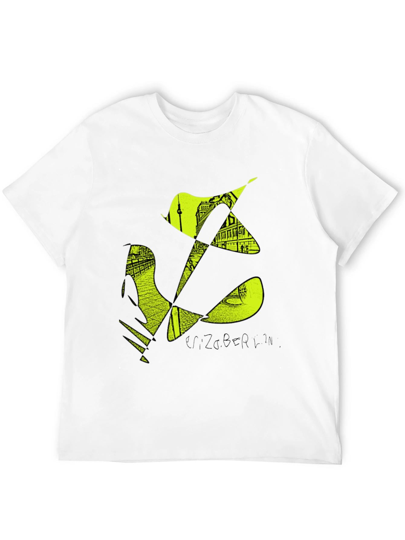 Stylish Mens Black T-Shirt with Berlin Graphic Design