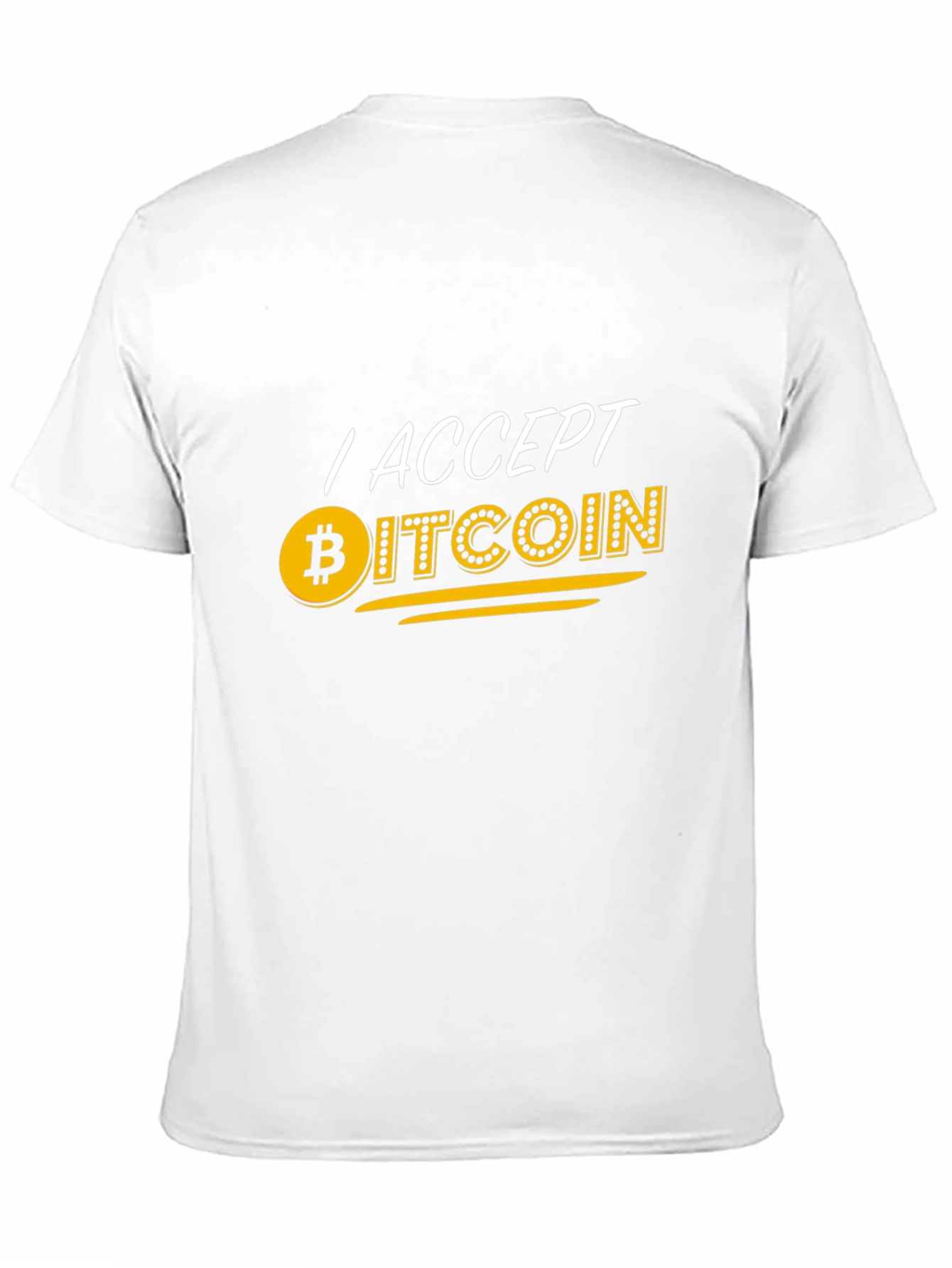 I Accept Bitcoin Black T-Shirt - Crypto Currency Tee