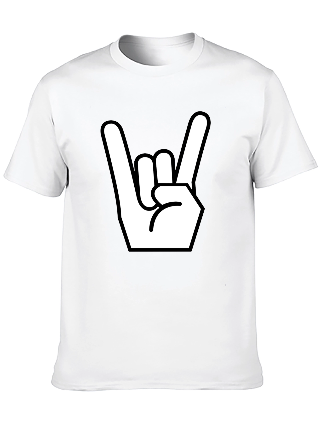 Rock On Hand Graphic Black T-Shirt
