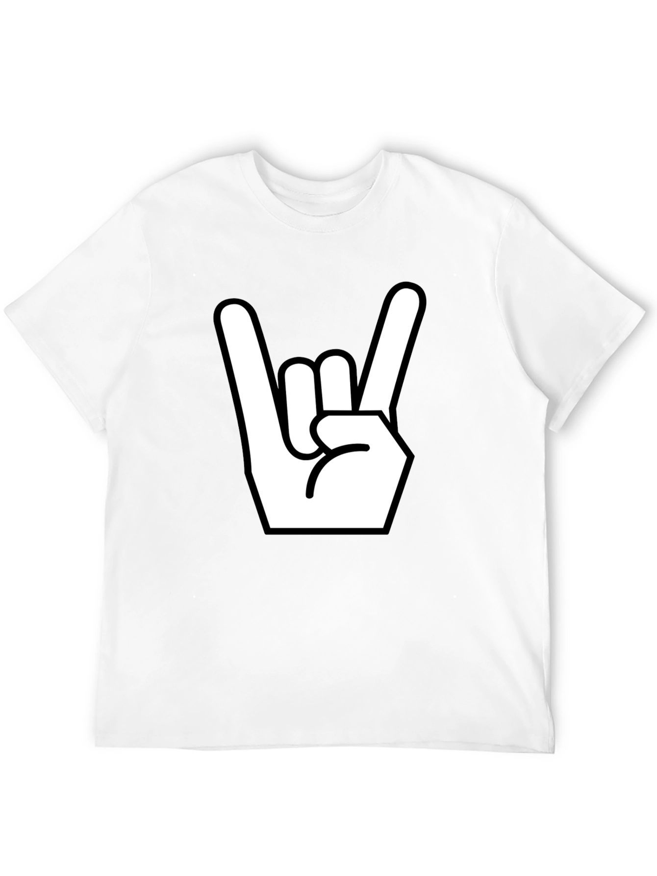 Rock On Hand Graphic Black T-Shirt