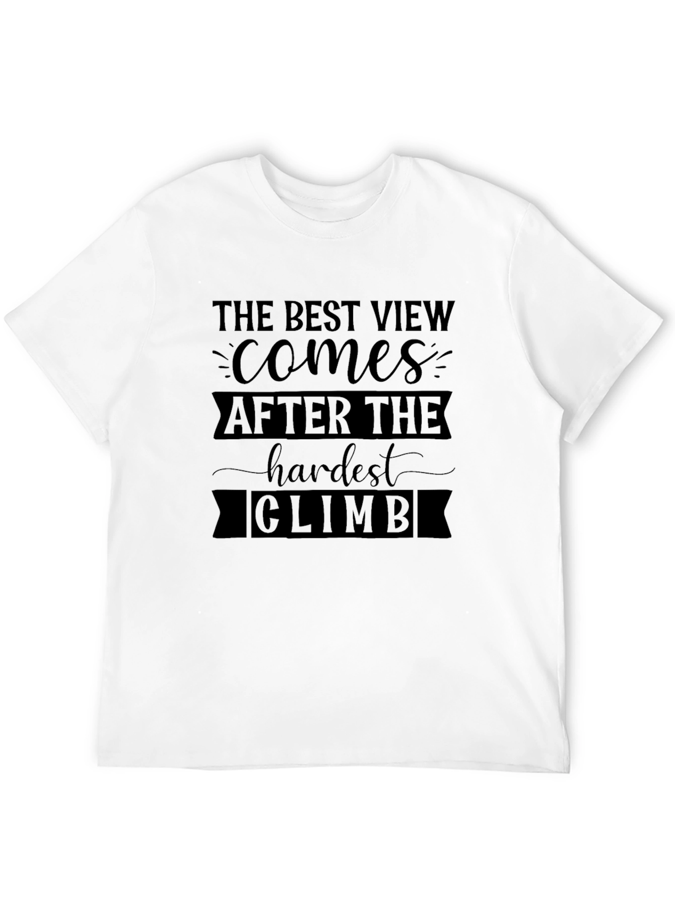 Inspirational Climb Graphic Tee - Mens Black T-Shirt