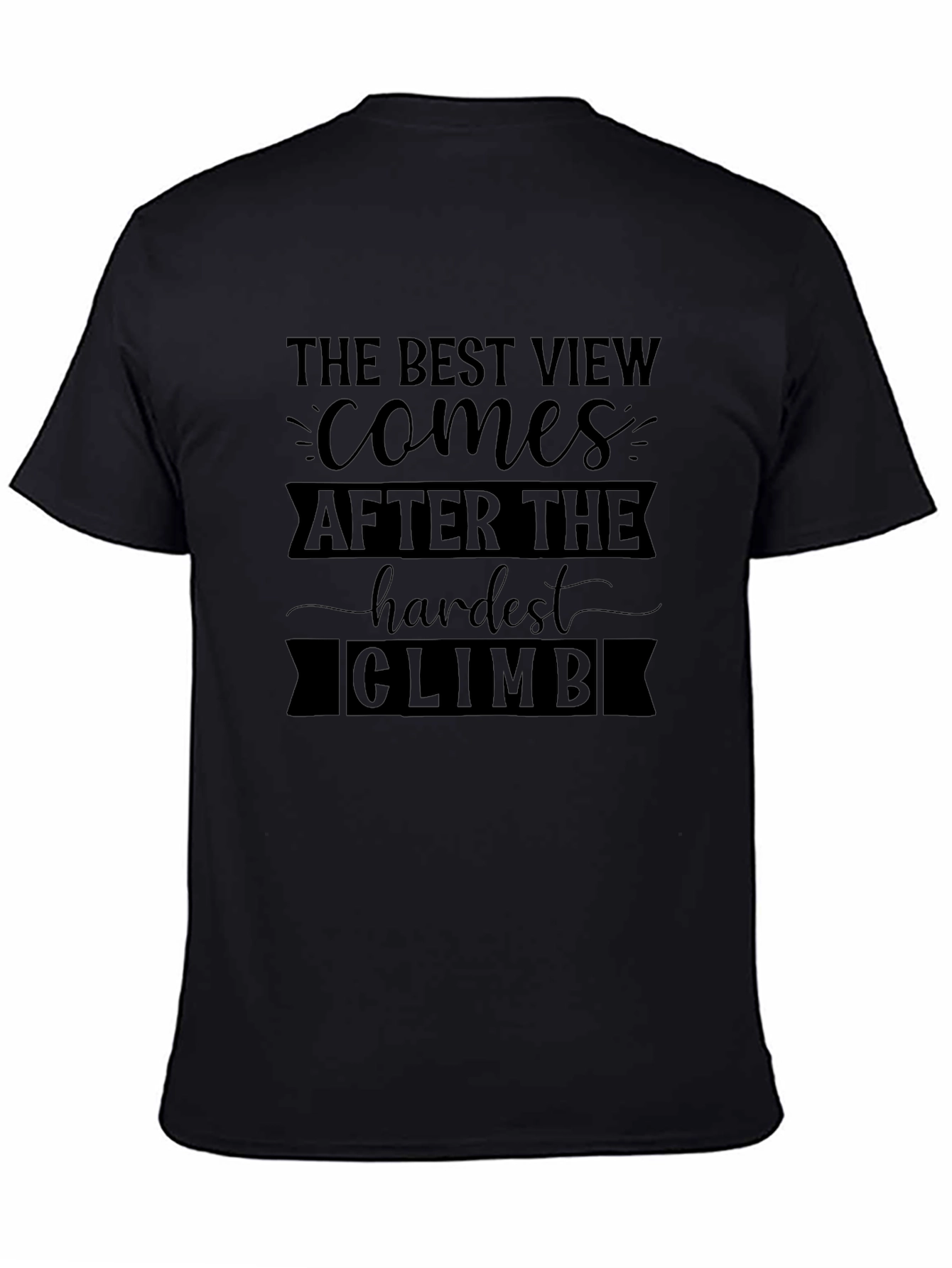 Inspirational Climb Graphic Tee - Mens Black T-Shirt