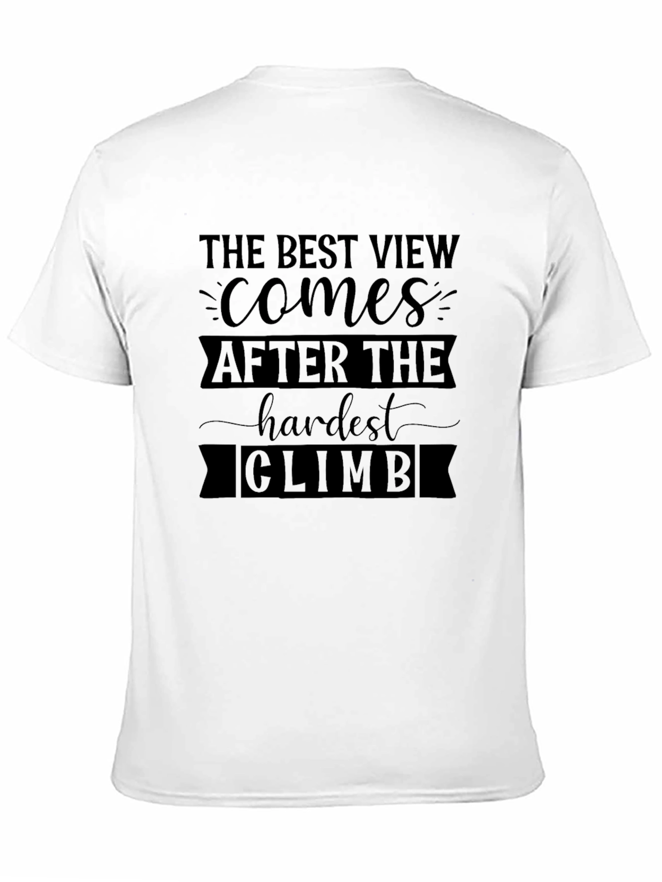 Inspirational Climb Graphic Tee - Mens Black T-Shirt