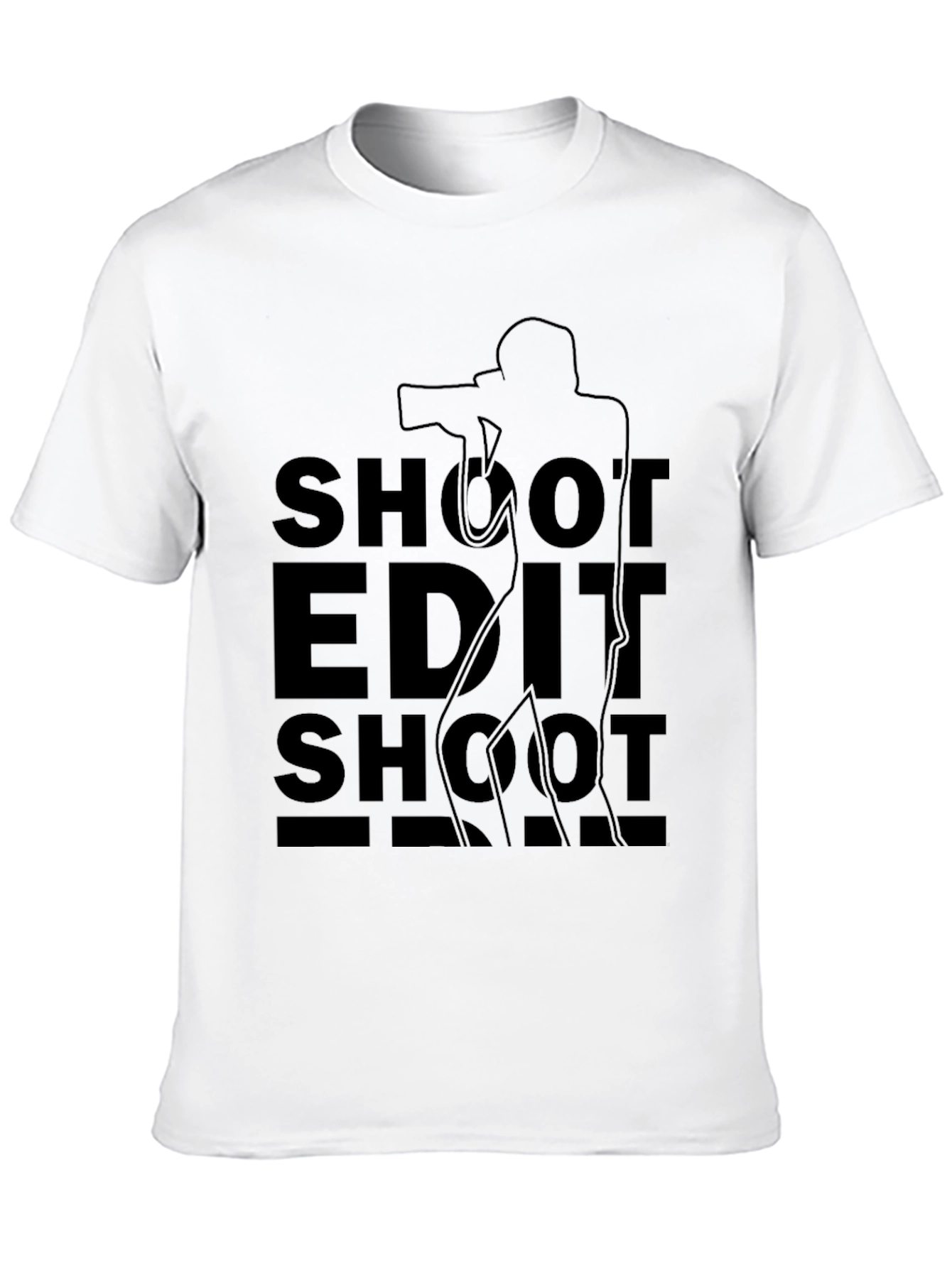 Shoot Edit Shoot Black T-Shirt Photography
