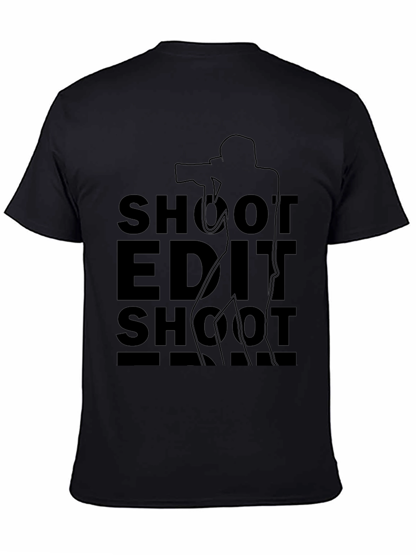 Shoot Edit Shoot Black T-Shirt Photography