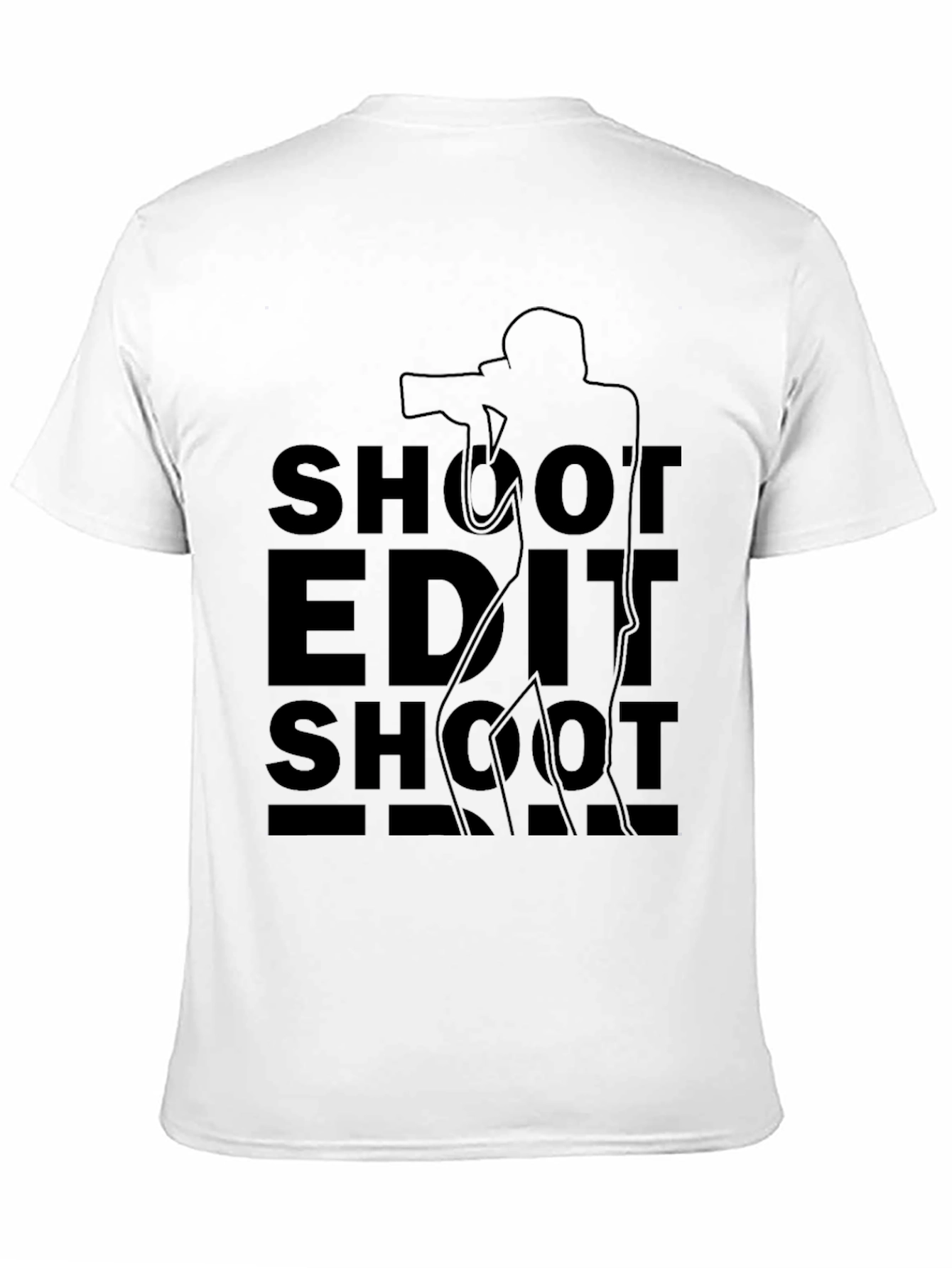 Shoot Edit Shoot Black T-Shirt Photography