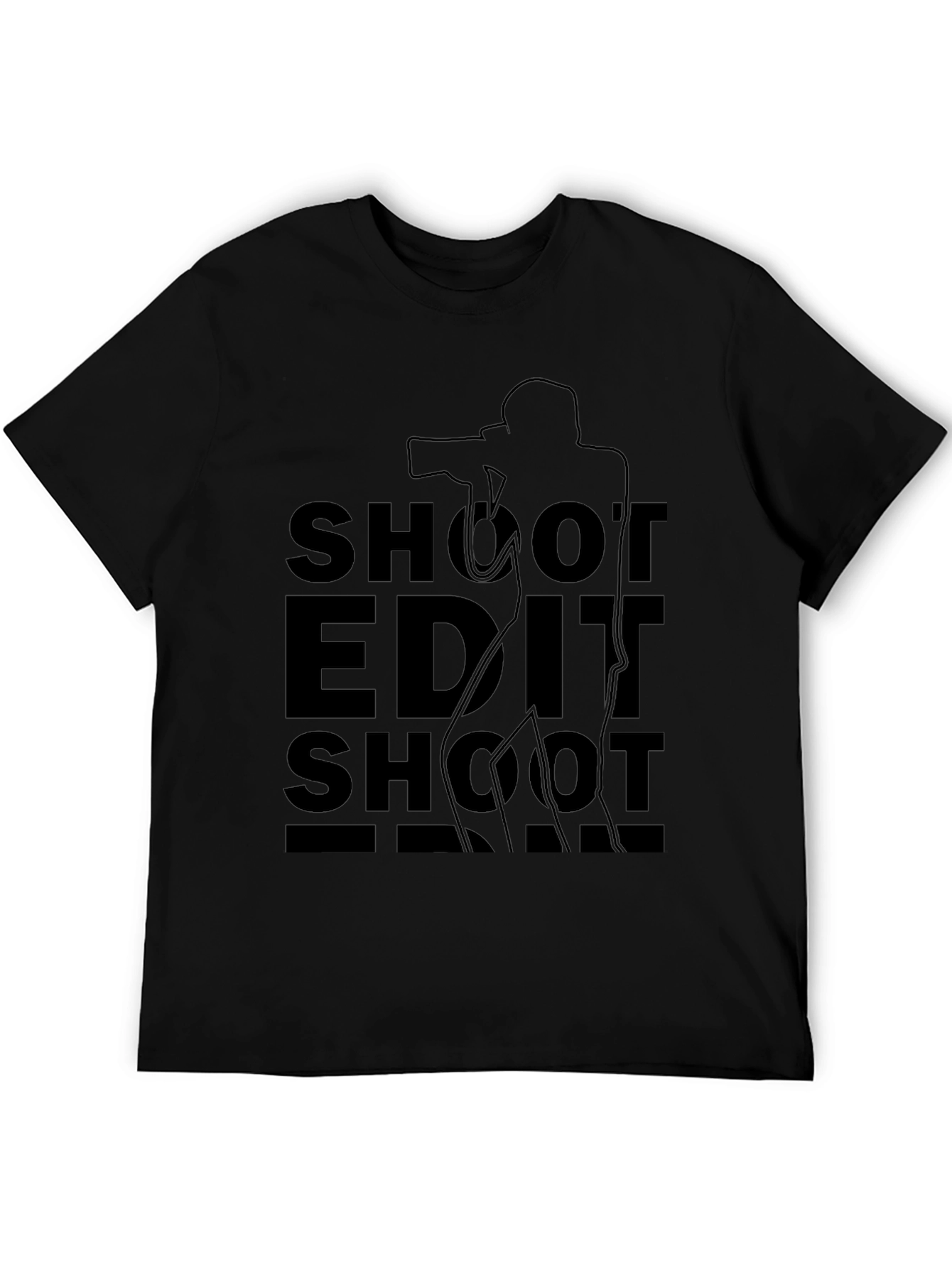 Shoot Edit Shoot Black T-Shirt Photography