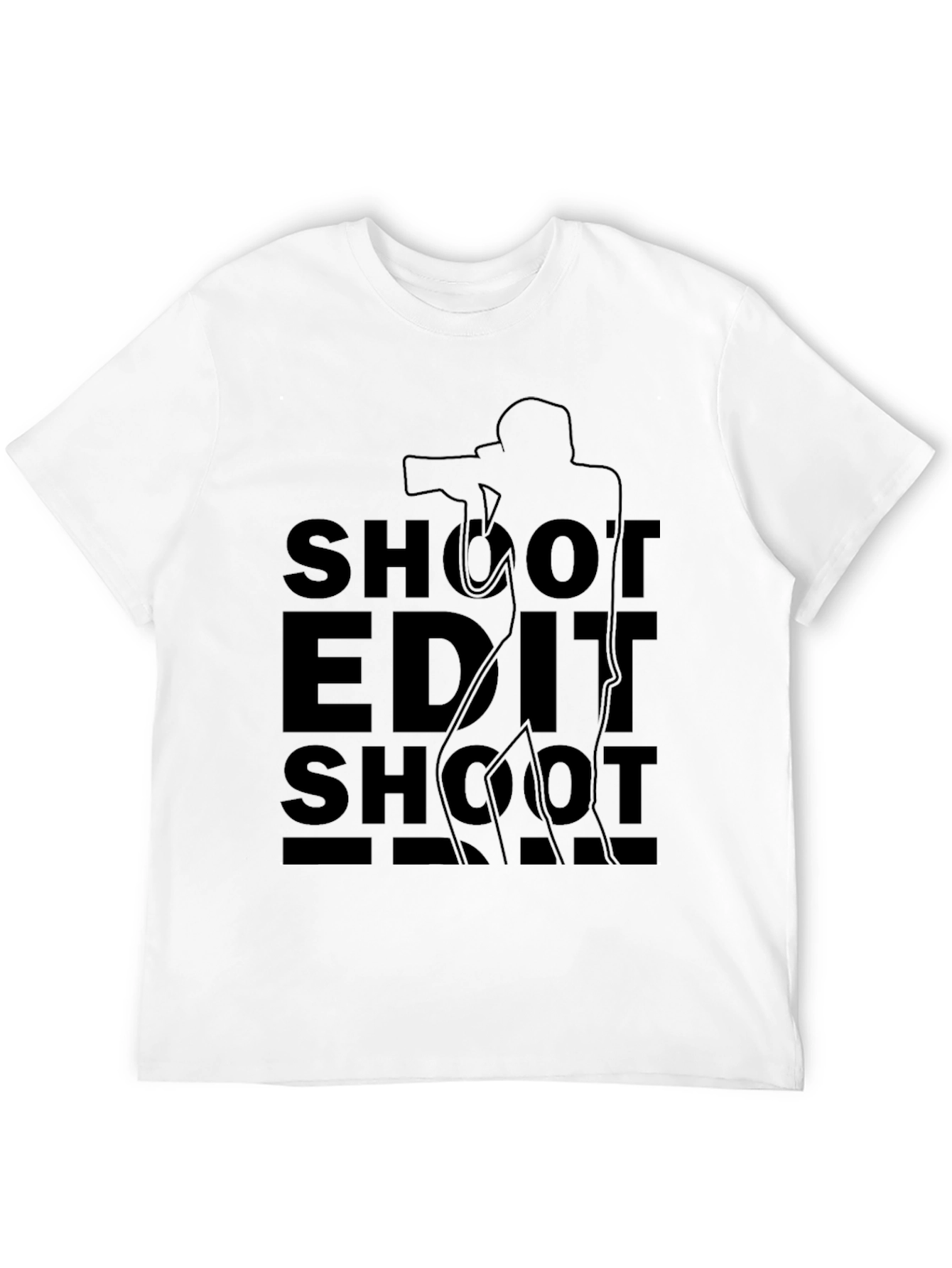 Shoot Edit Shoot Black T-Shirt Photography