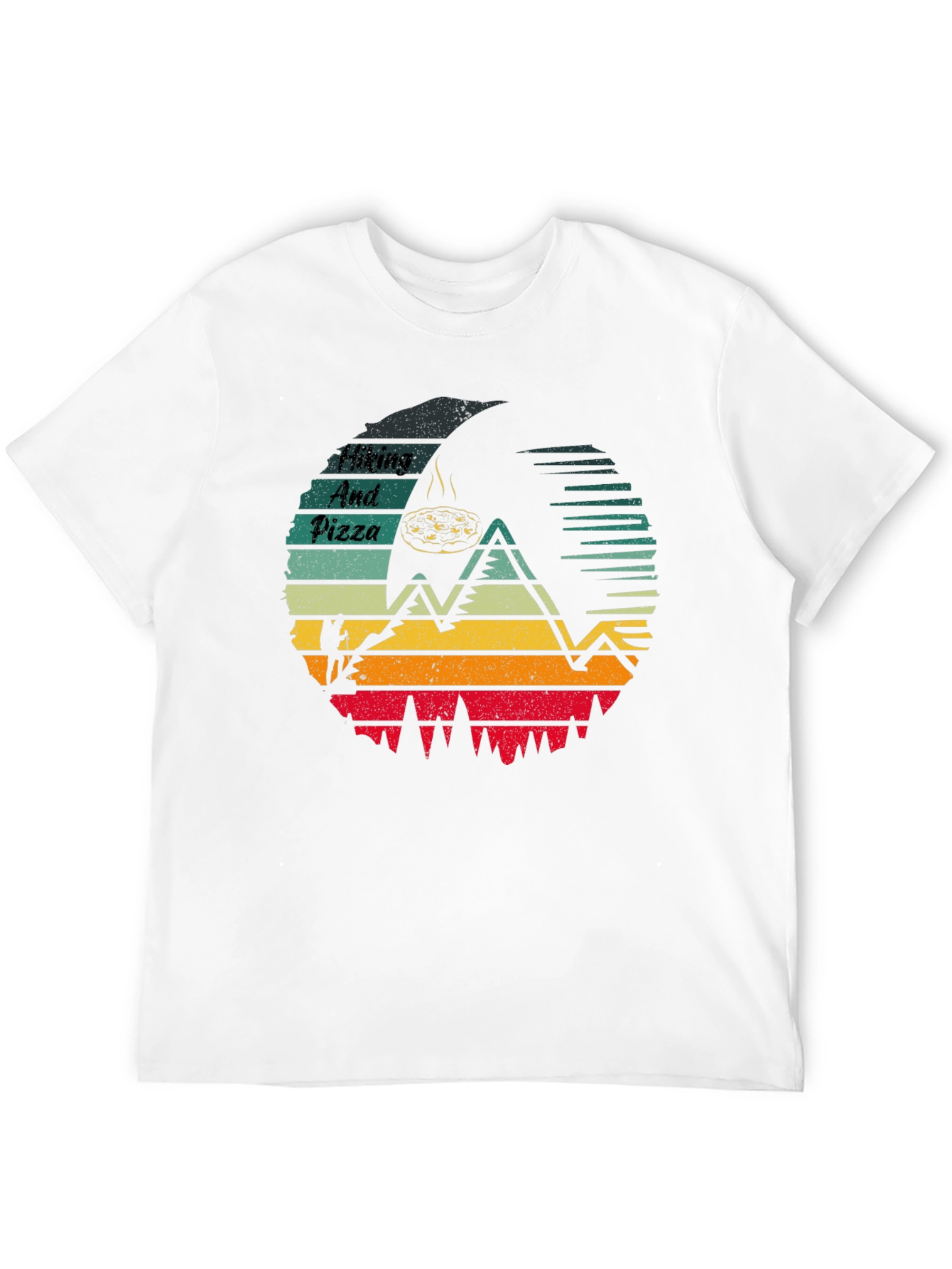 Hiking and Pizza T-Shirt Adventure Design