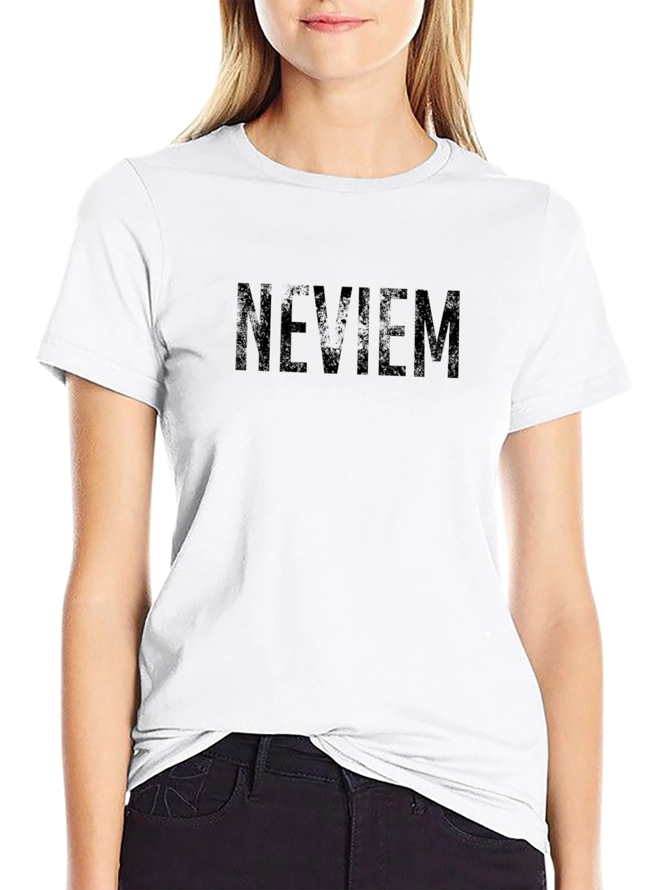 NEVIEM Black T-Shirt - Modern Graphic Tee