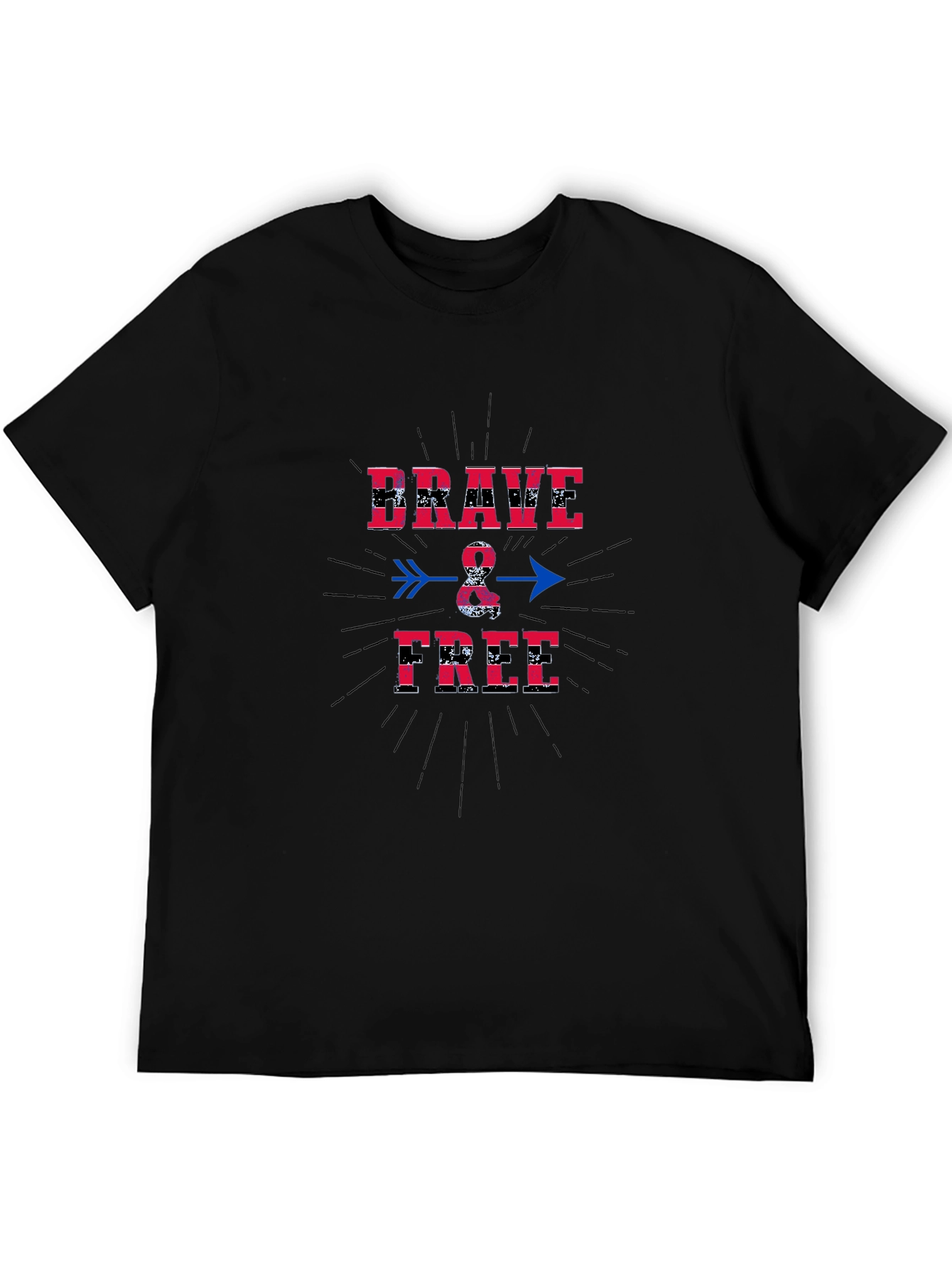 Brave & Free Graphic T-Shirt - Patriotic Design