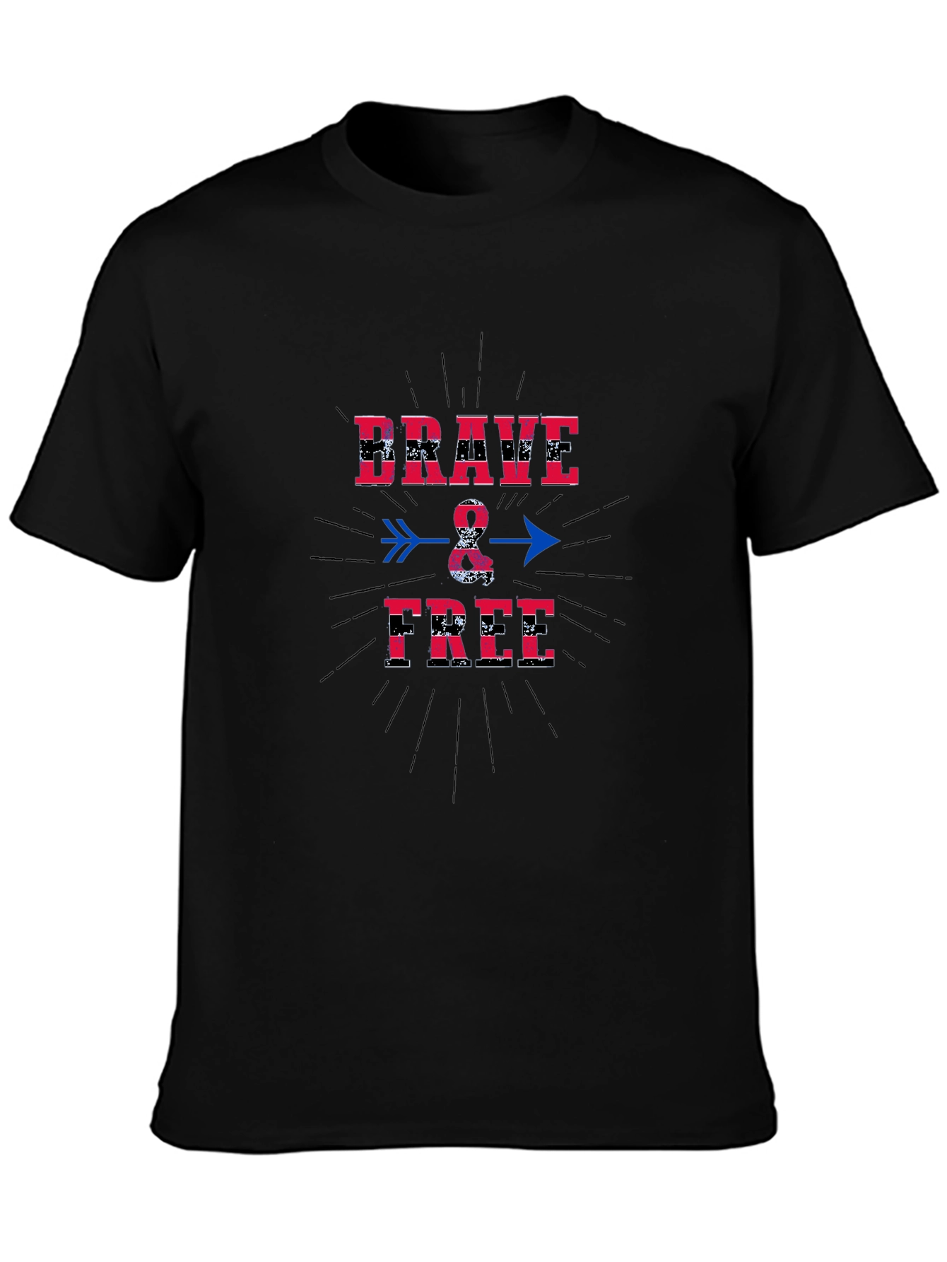 Brave & Free Graphic T-Shirt - Patriotic Design