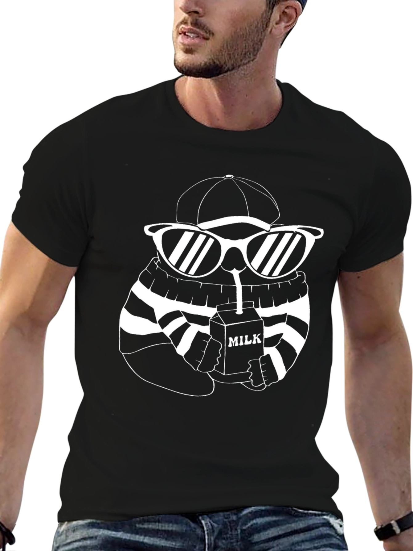 Cool Milk Cartoon T-Shirt