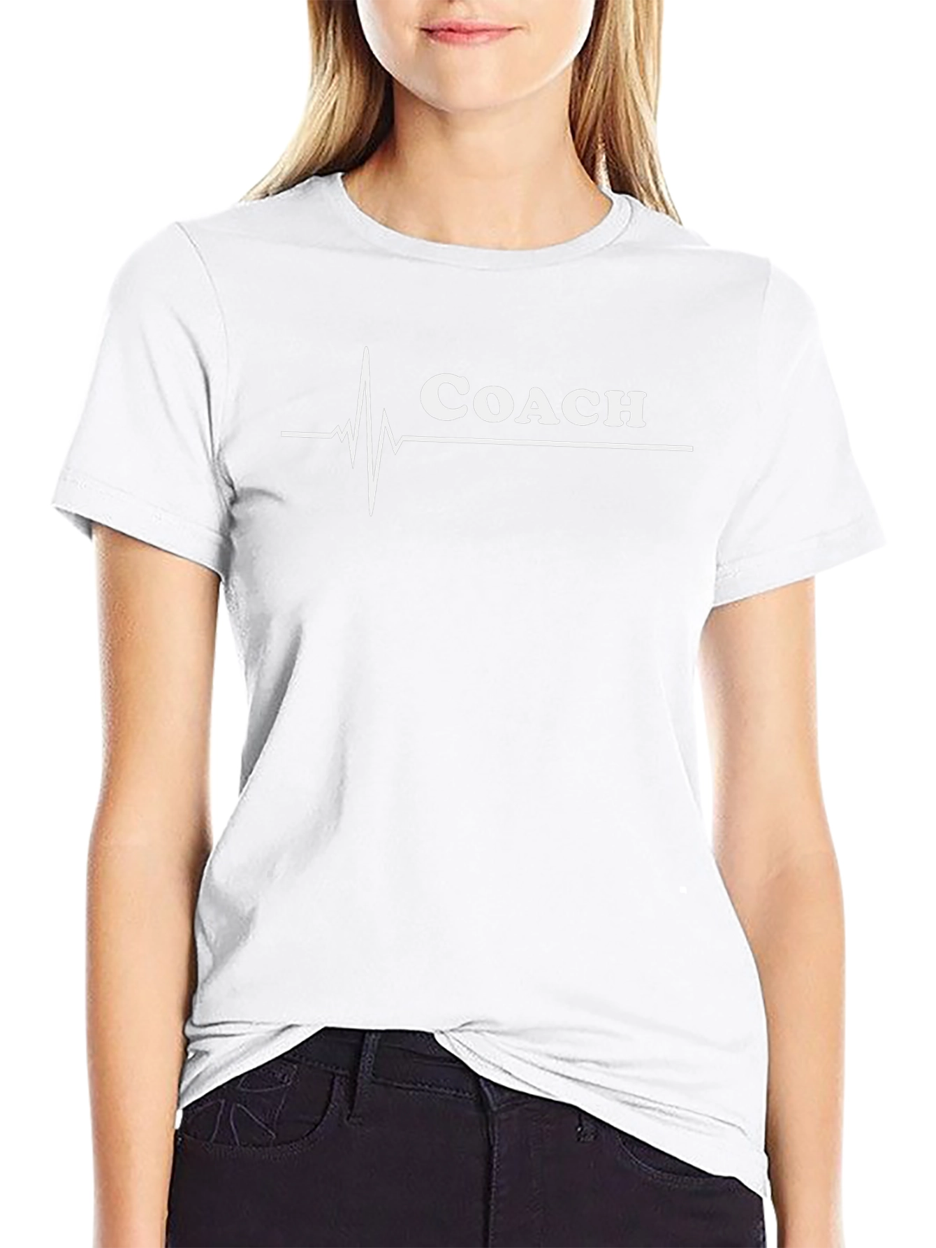 Coach Heartbeat T-Shirt - Black Cotton Tee