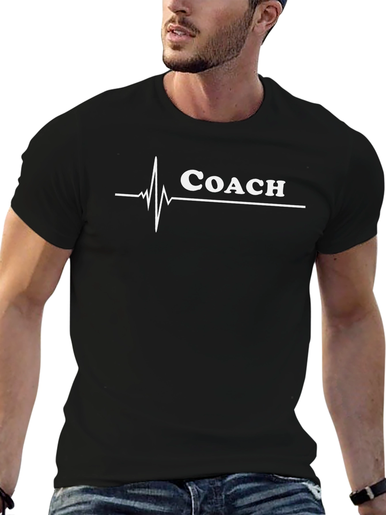 Coach Heartbeat T-Shirt - Black Cotton Tee