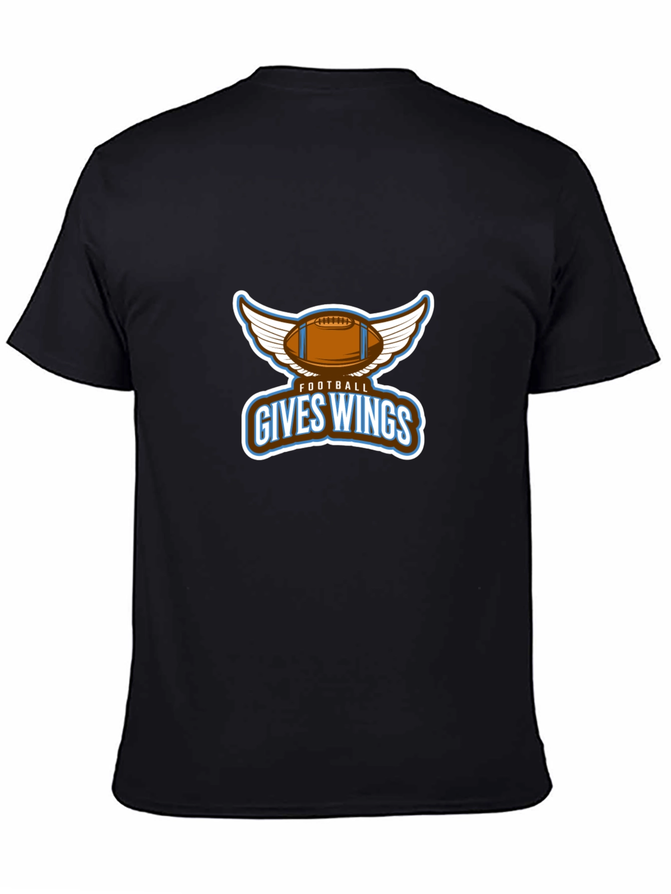 Football Gives Wings Black T-Shirt