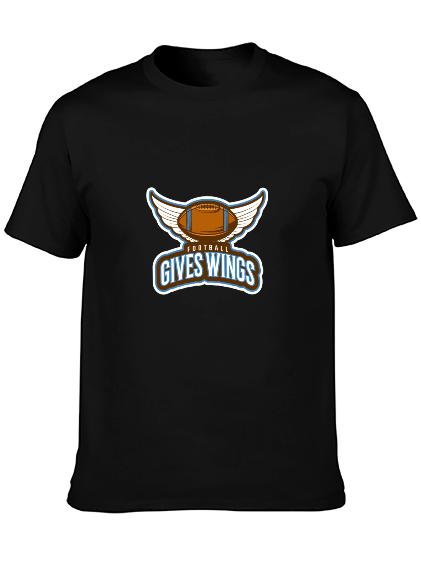 Football Gives Wings Black T-Shirt