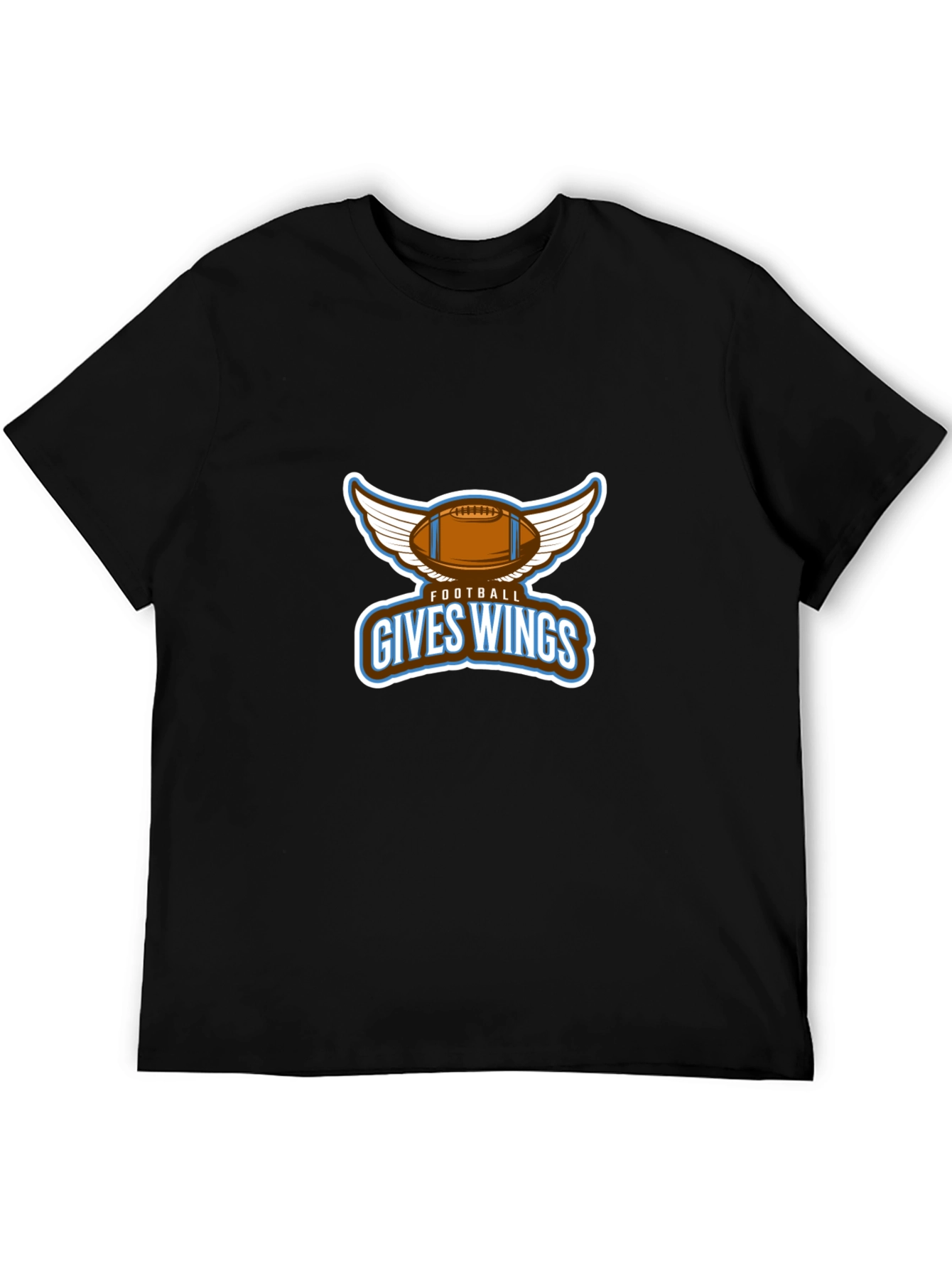 Football Gives Wings Black T-Shirt