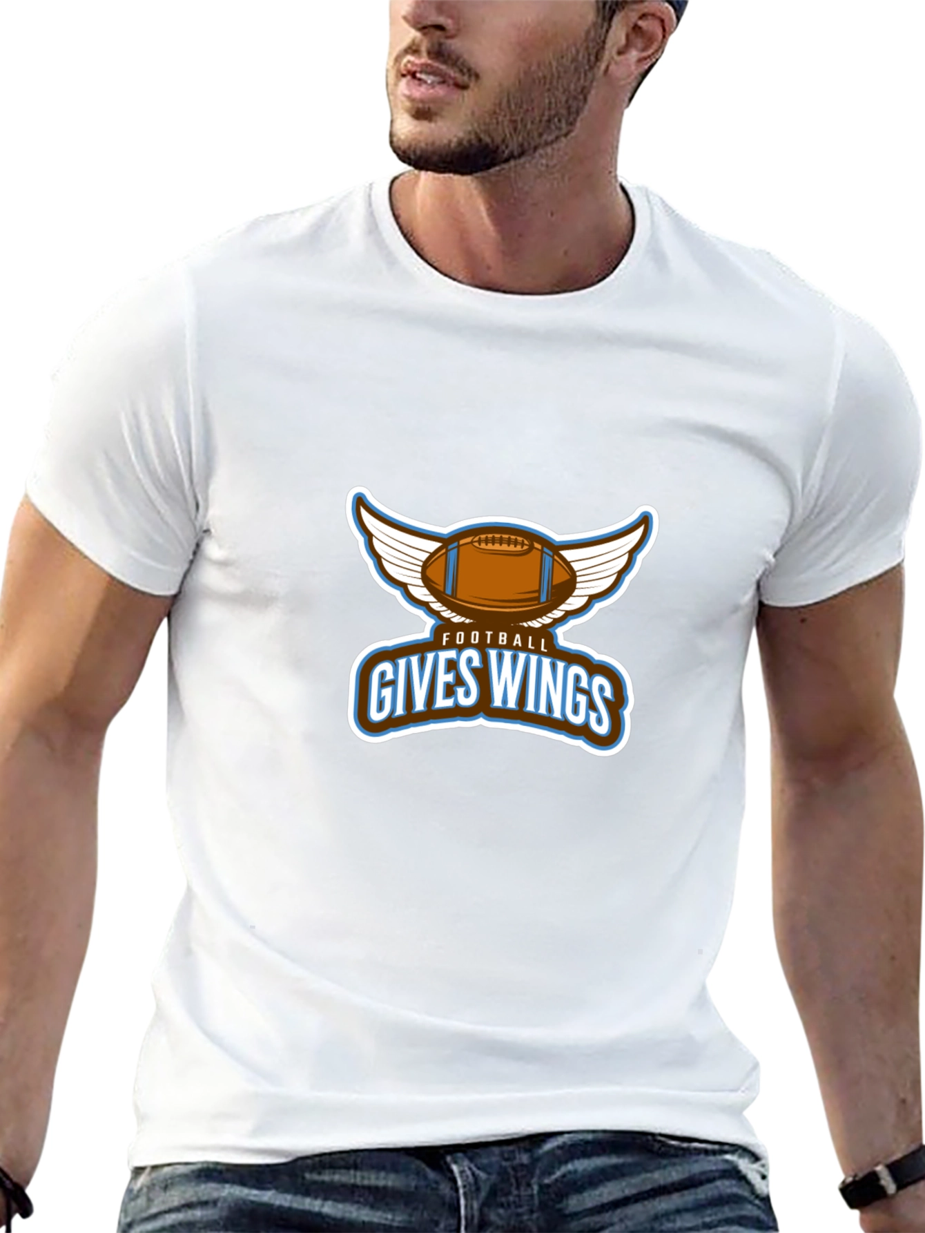 Football Gives Wings Black T-Shirt