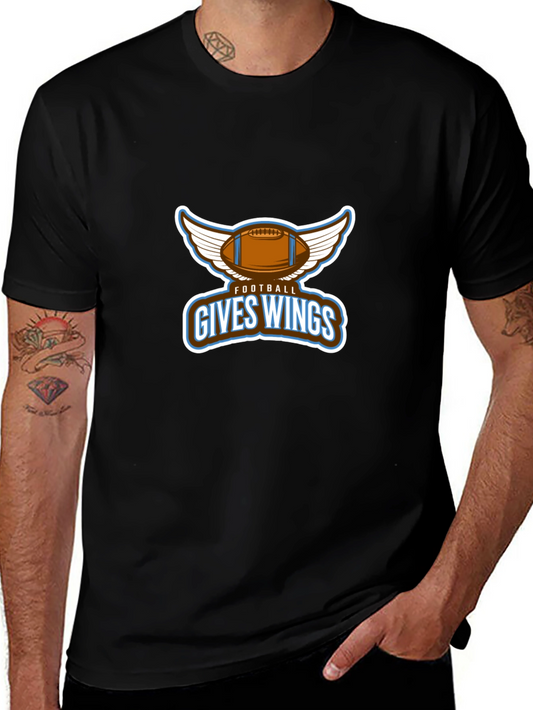 Football Gives Wings Black T-Shirt