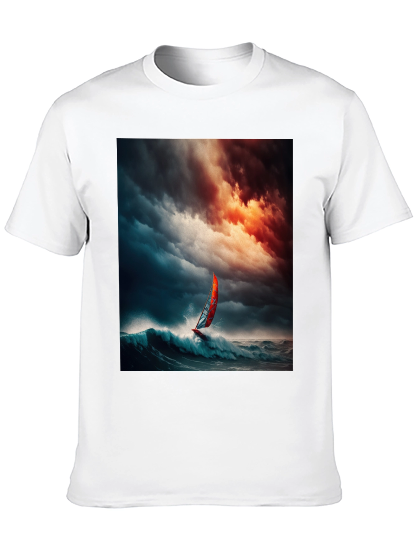 Ocean Storm Windsurfer Graphic T-Shirt