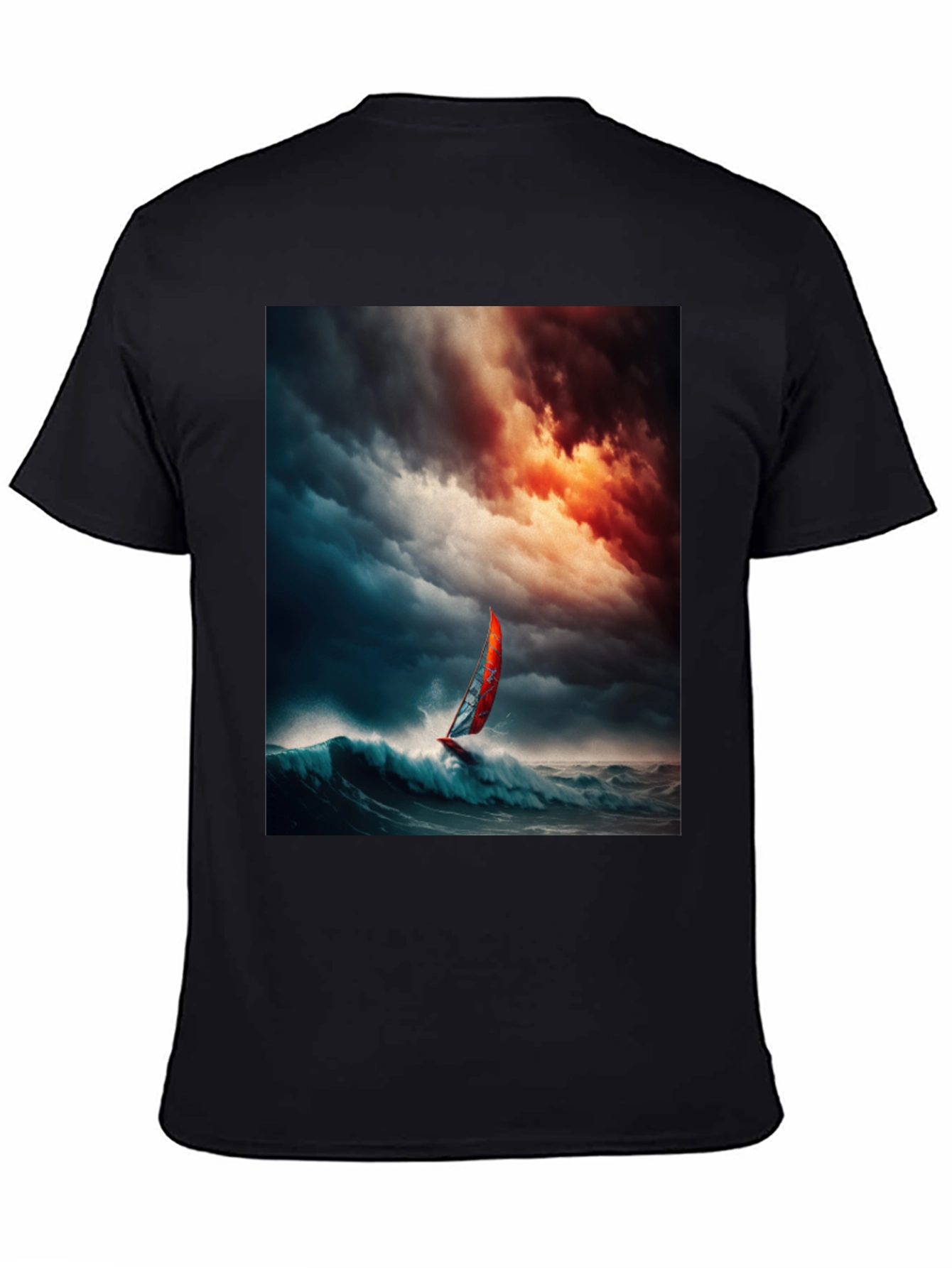 Ocean Storm Windsurfer Graphic T-Shirt