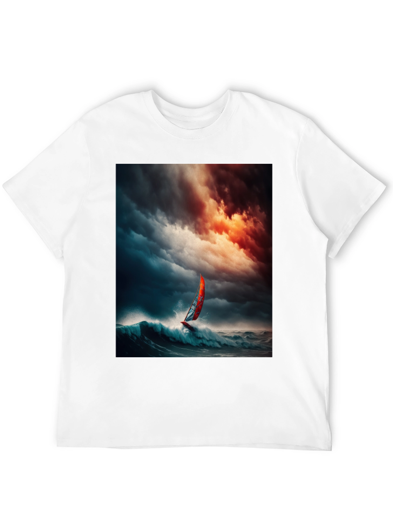Ocean Storm Windsurfer Graphic T-Shirt