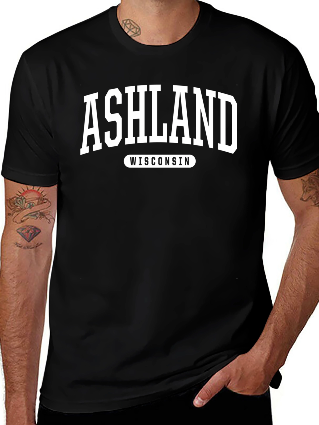 Ashland Wisconsin Black T-Shirt