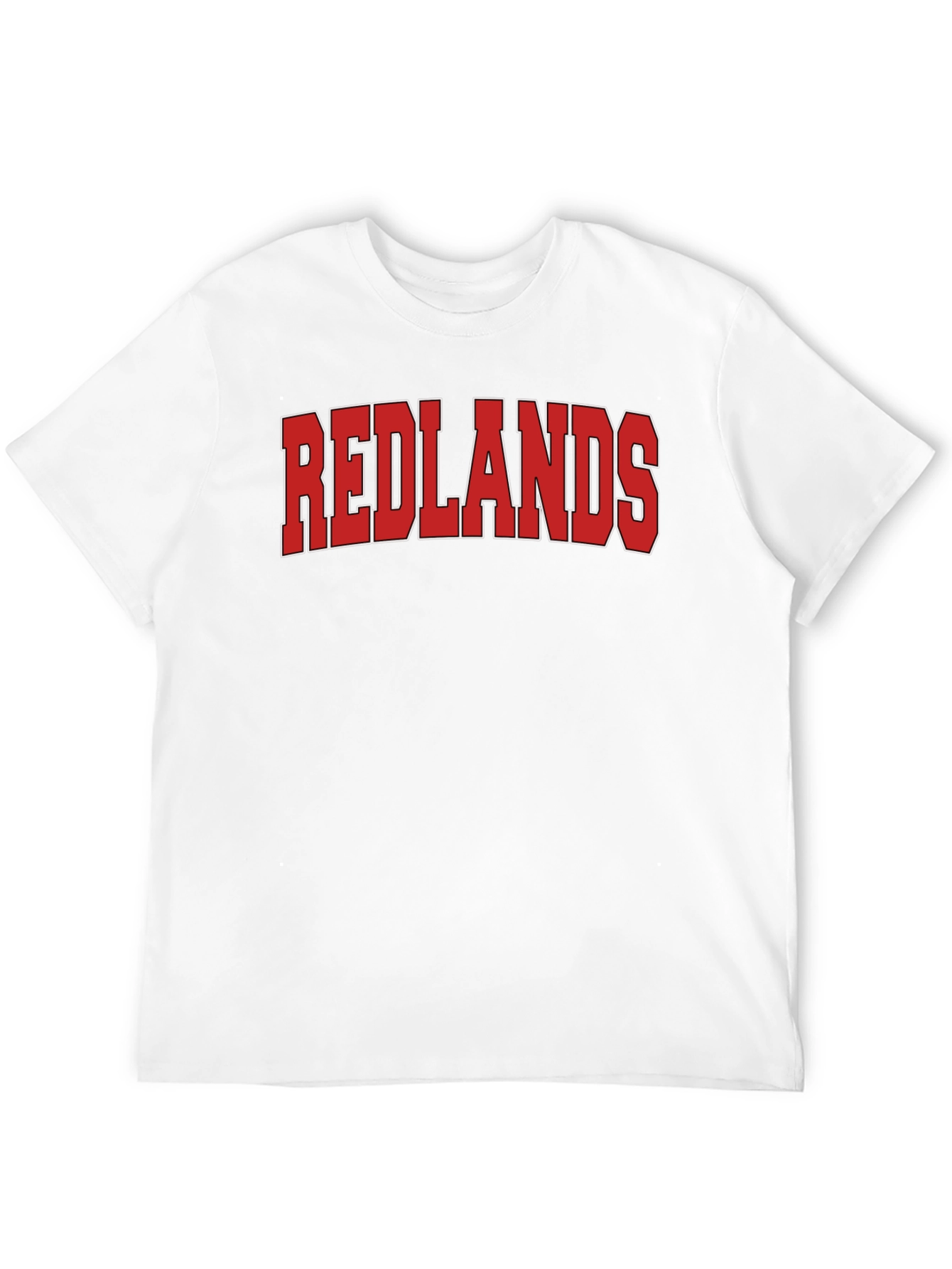 Redlands Graphic Tee - Bold Red Text on Black