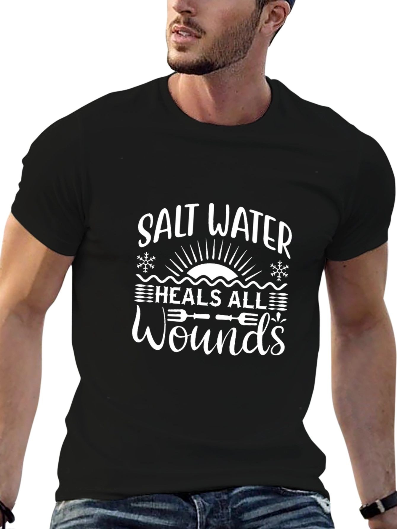 Salt Water Heals All Wounds Graphic T-Shirt