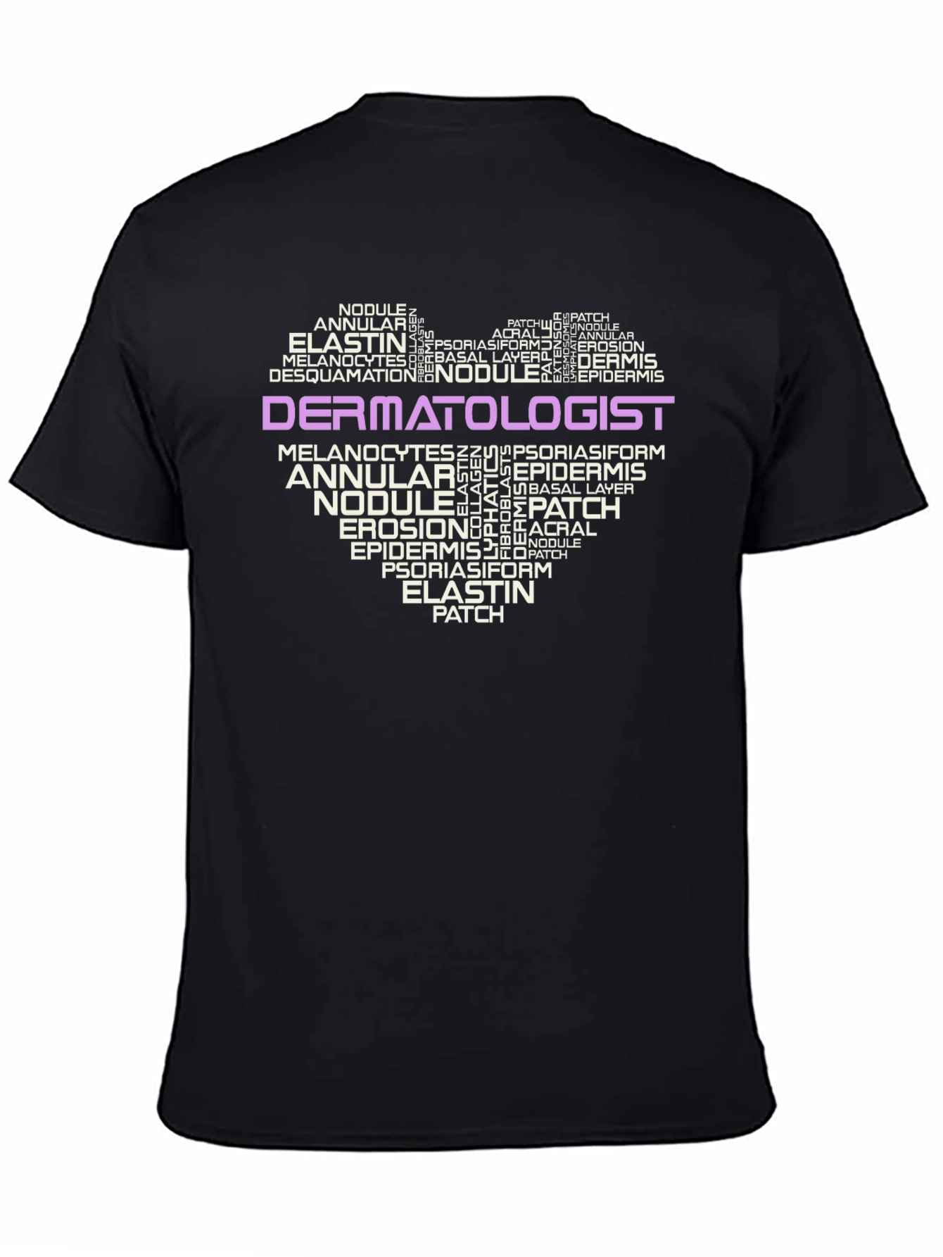 Dermatologist Word Art Heart T-Shirt