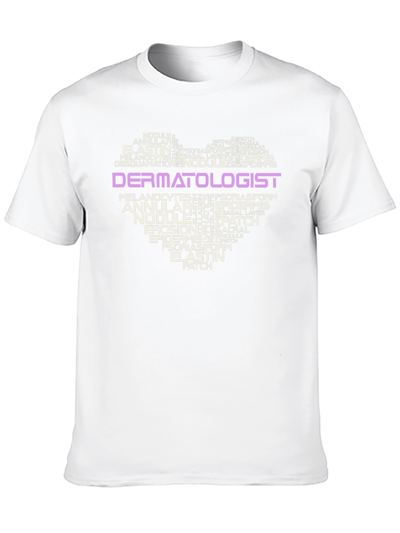 Dermatologist Word Art Heart T-Shirt