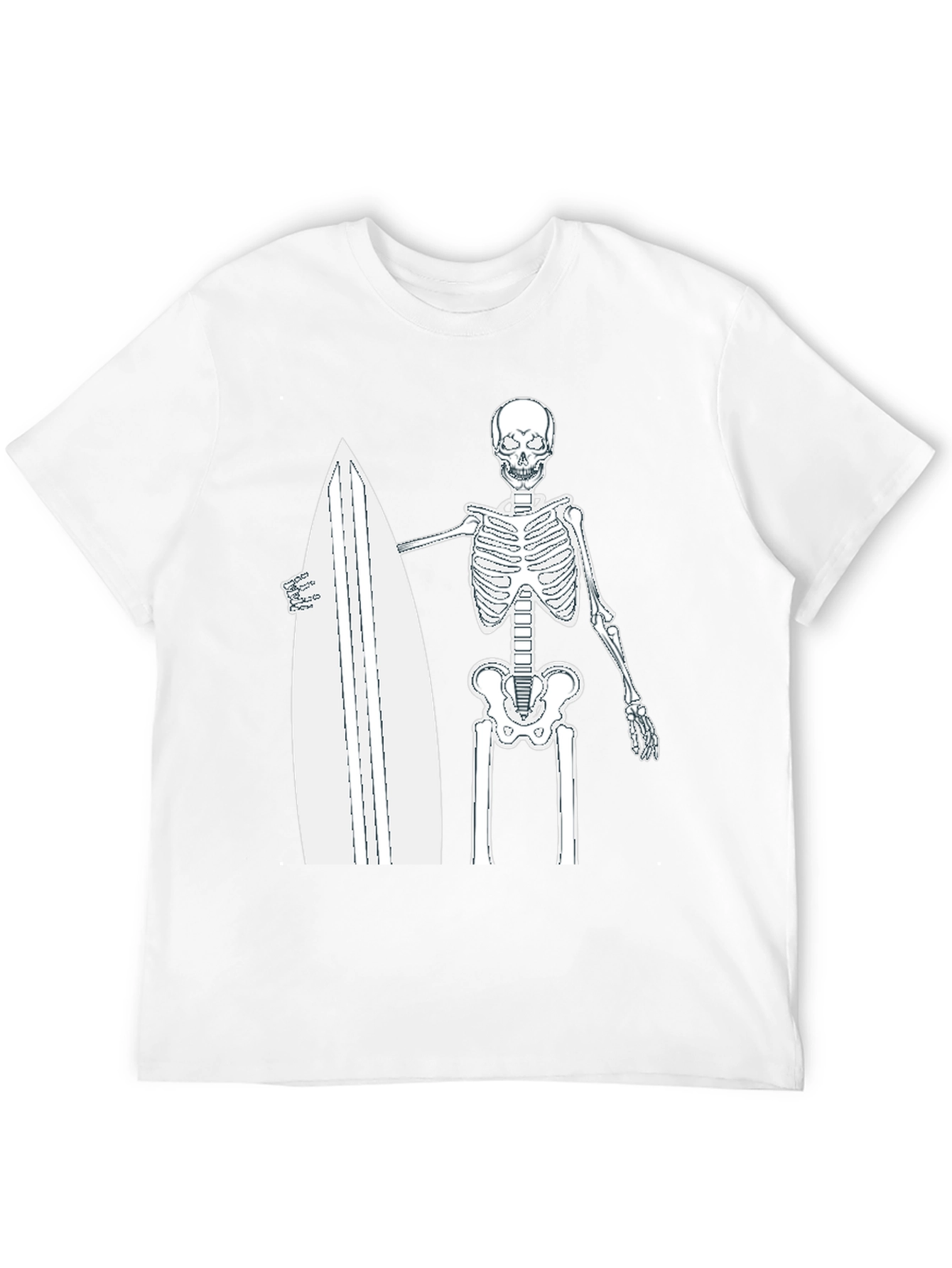 Skeleton Surfer T-Shirt - Black Graphic Tee