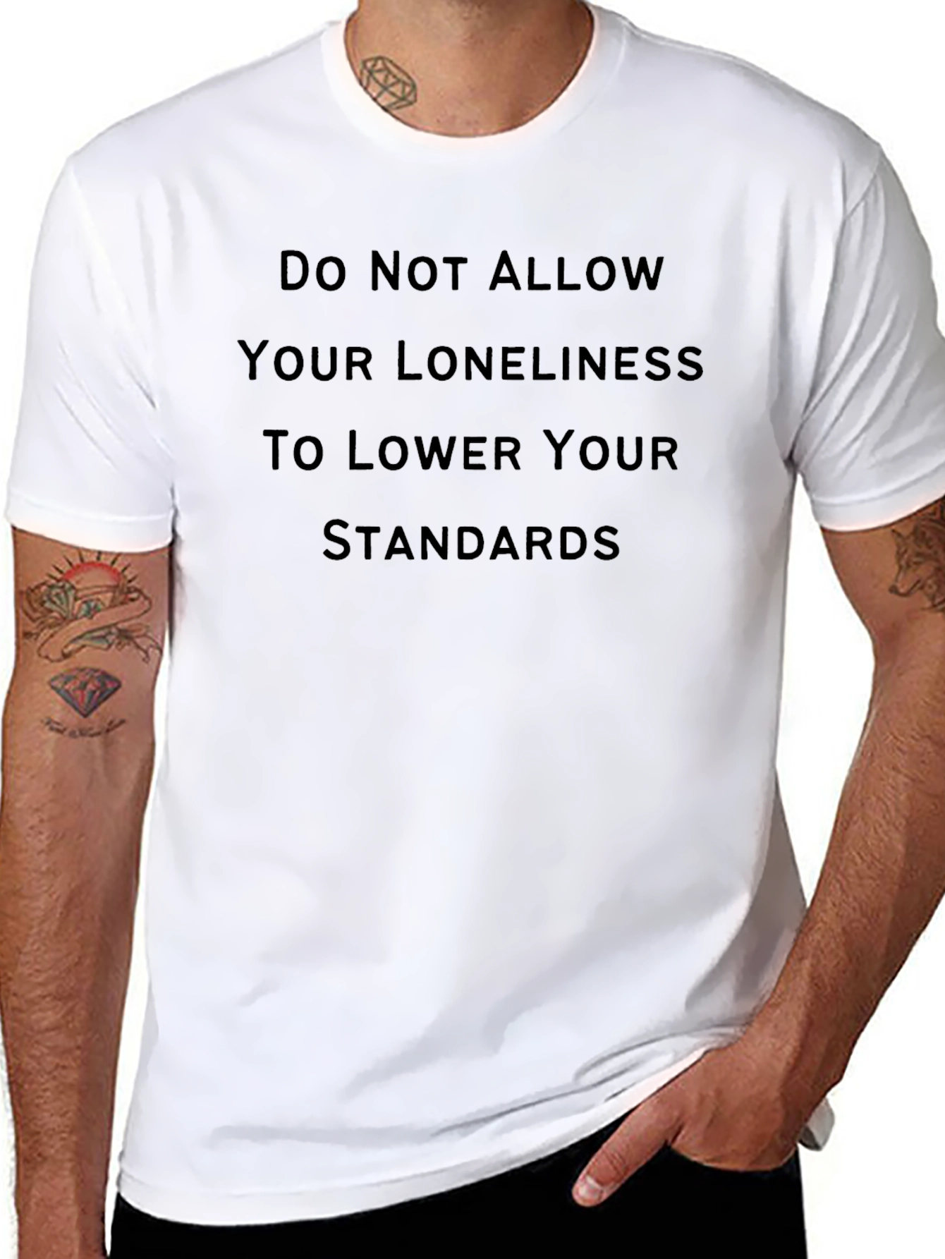 Motivational Black T-Shirt - Loneliness Standards