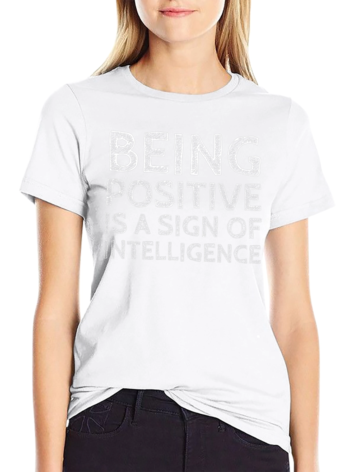 Being Positive Intelligence Black Graphic Tee
