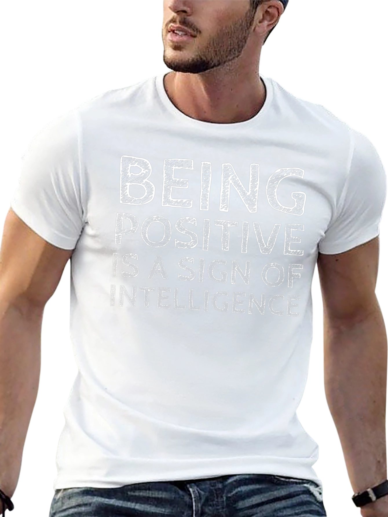 Being Positive Intelligence Black Graphic Tee