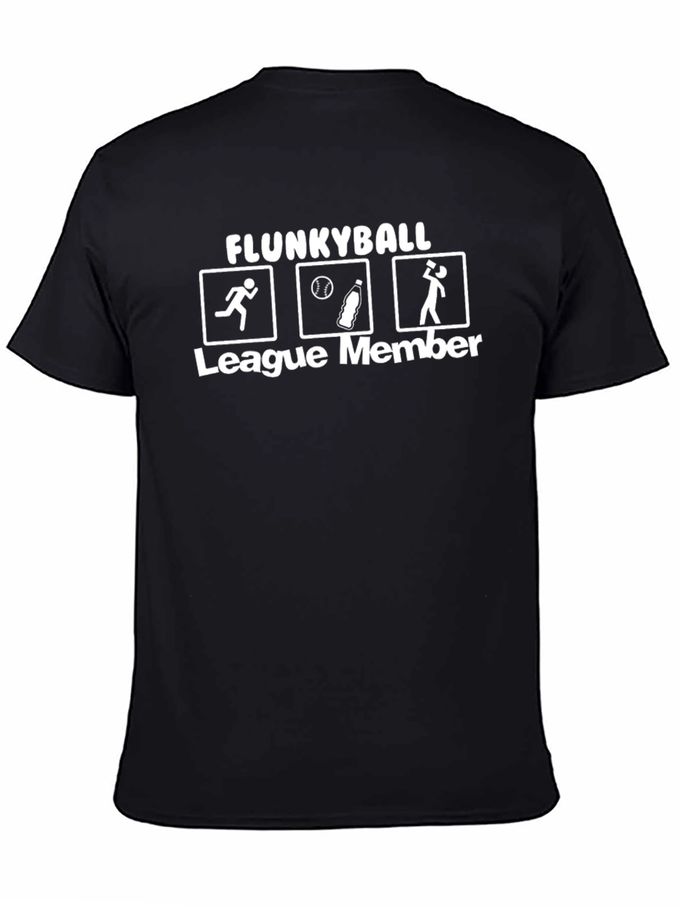 Flunkyball League Member Black Graphic T-Shirt