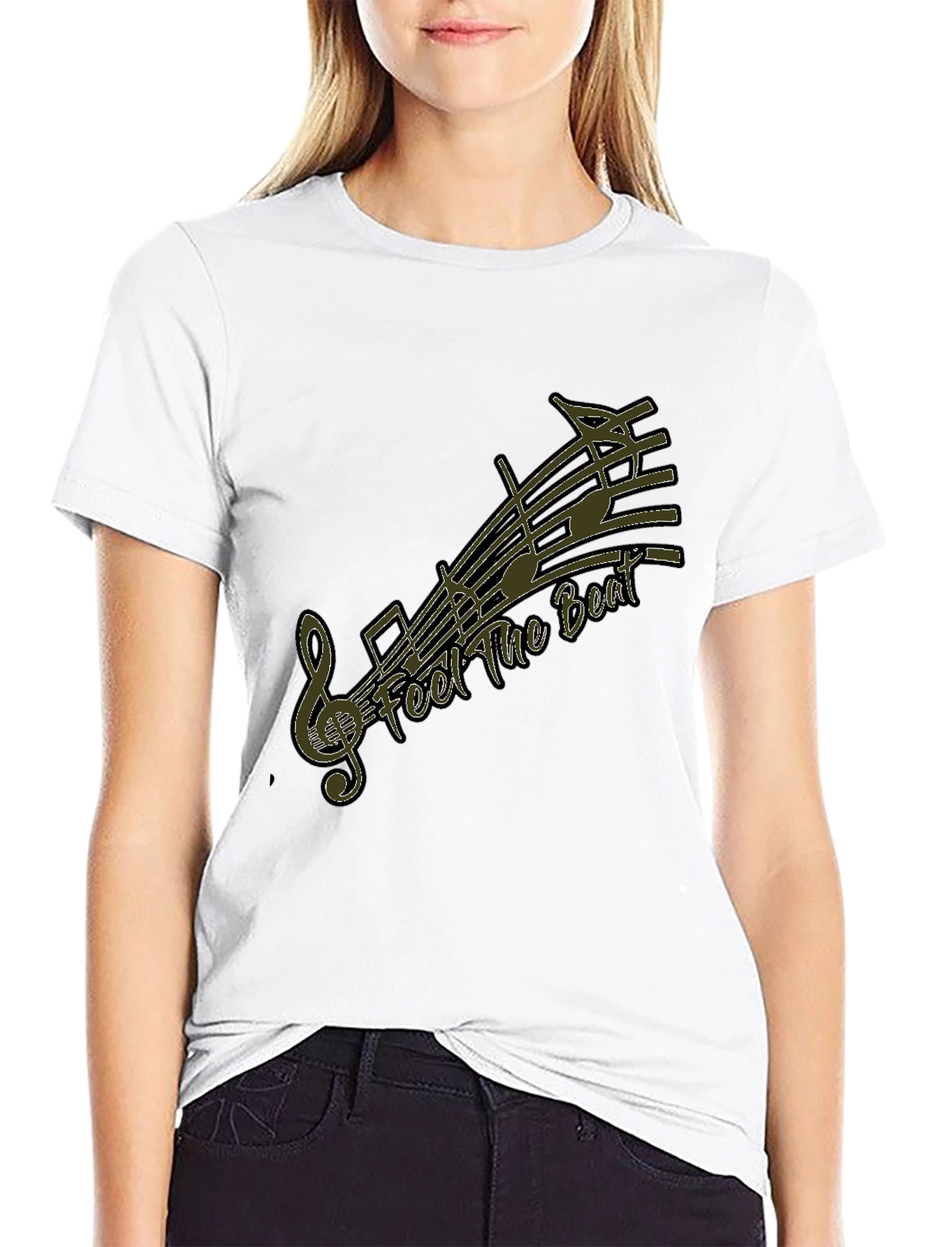 Feel The Beat Graphic Tee - Black